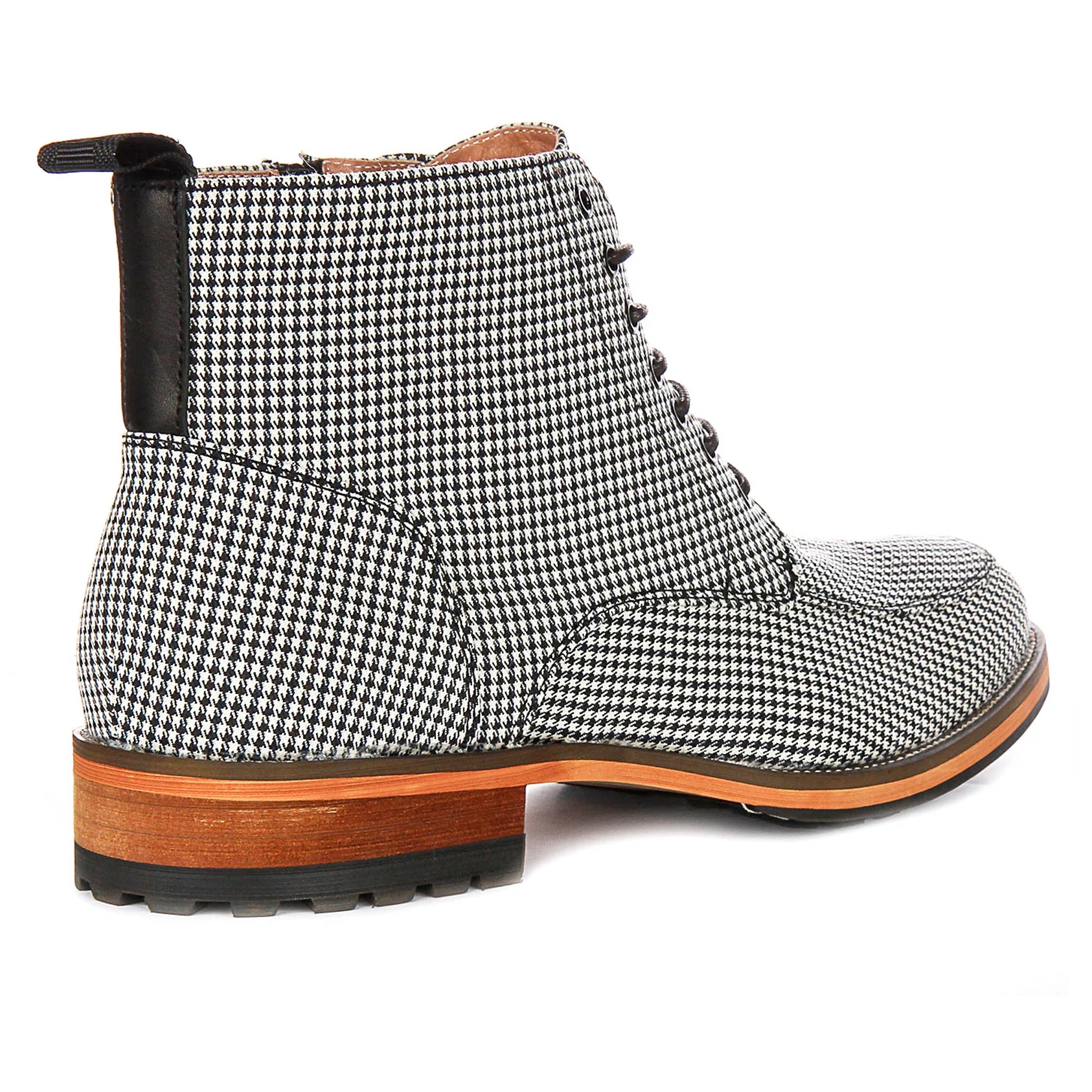 Cavan Black & White Ankle Boots