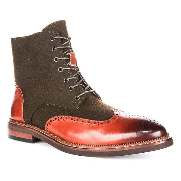 Clfford Brown Khaki Ankle Boots