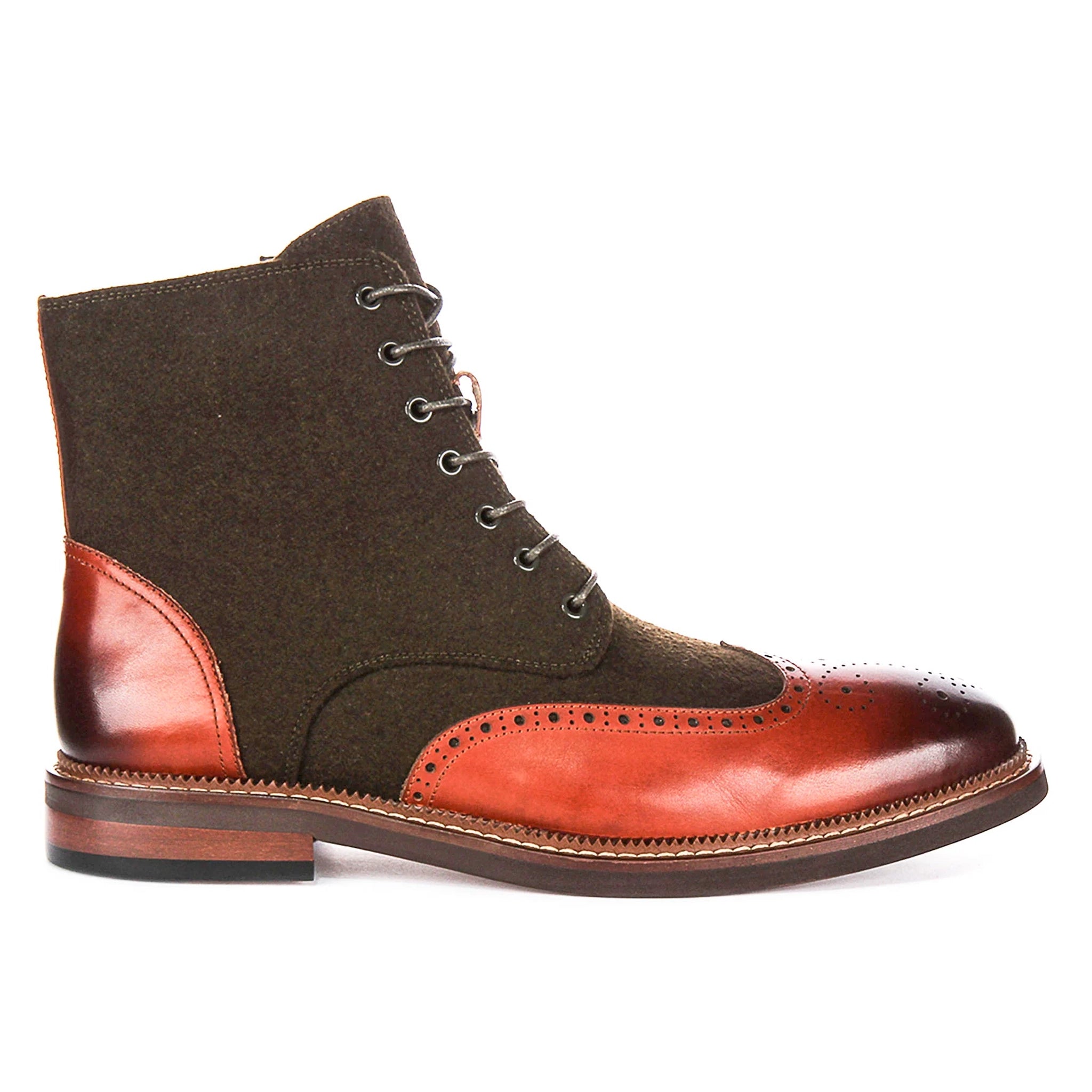 Clfford Brown Khaki Ankle Boots