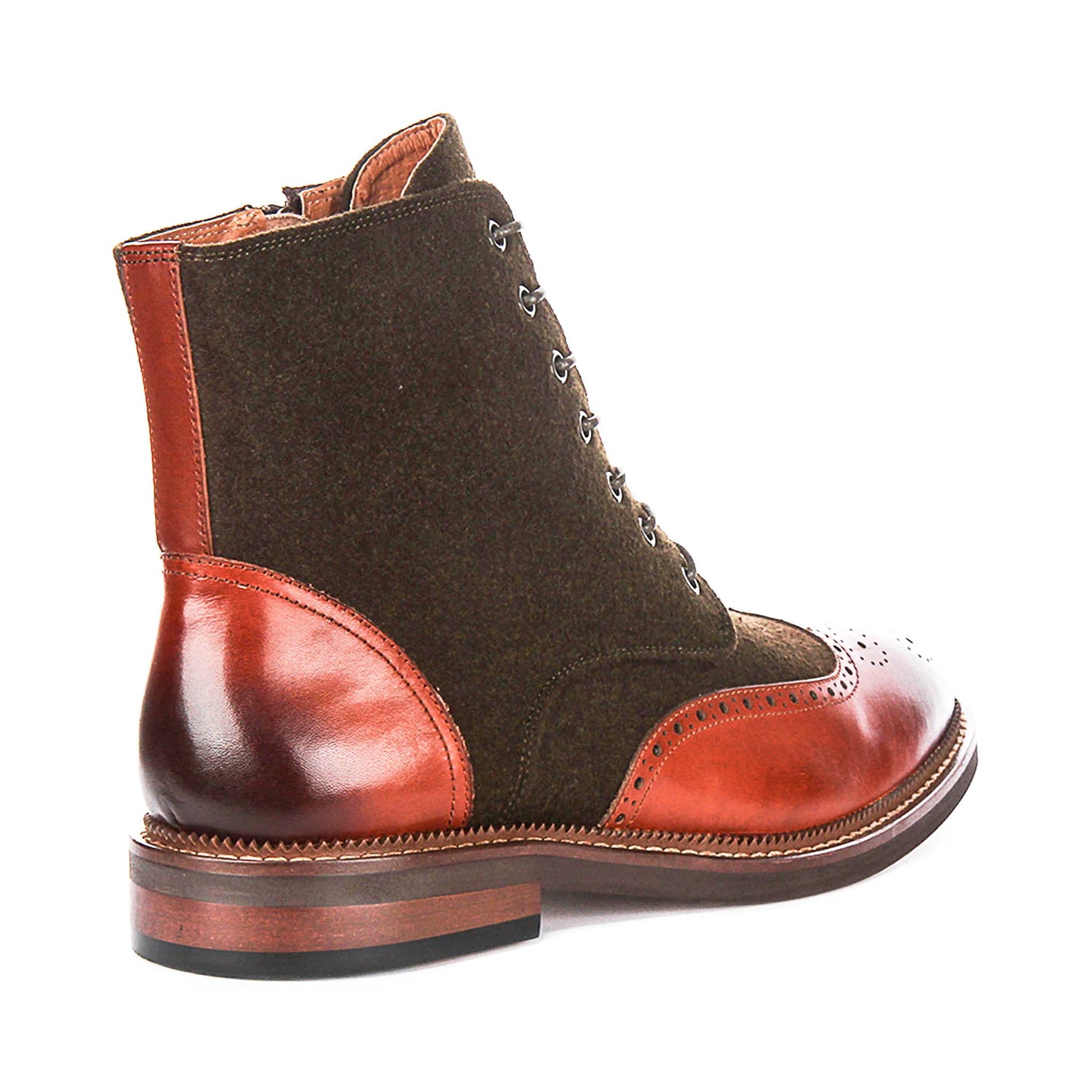 Clfford Brown Khaki Ankle Boots