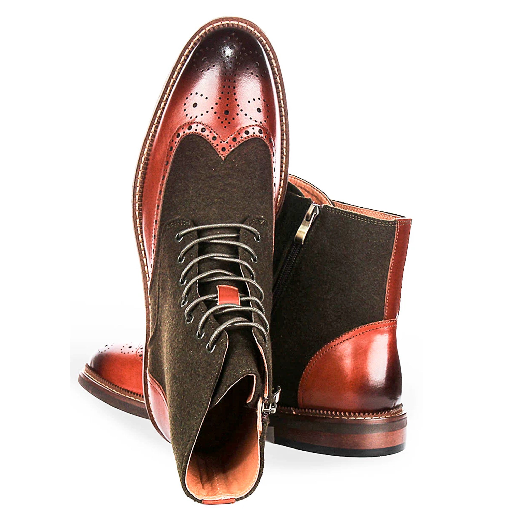 Clfford Brown Khaki Ankle Boots