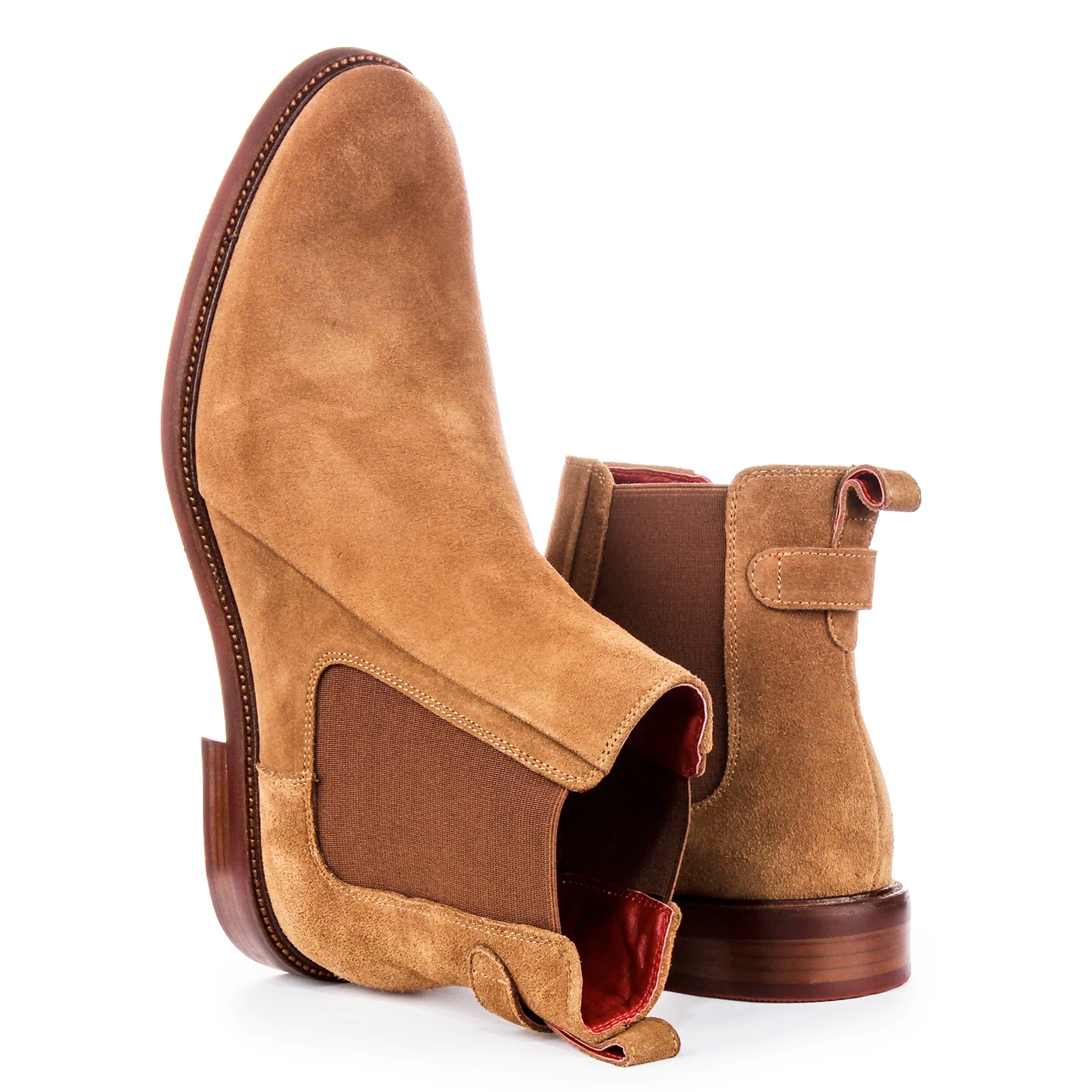 Luiz Suede Chelsea Boots In Camel