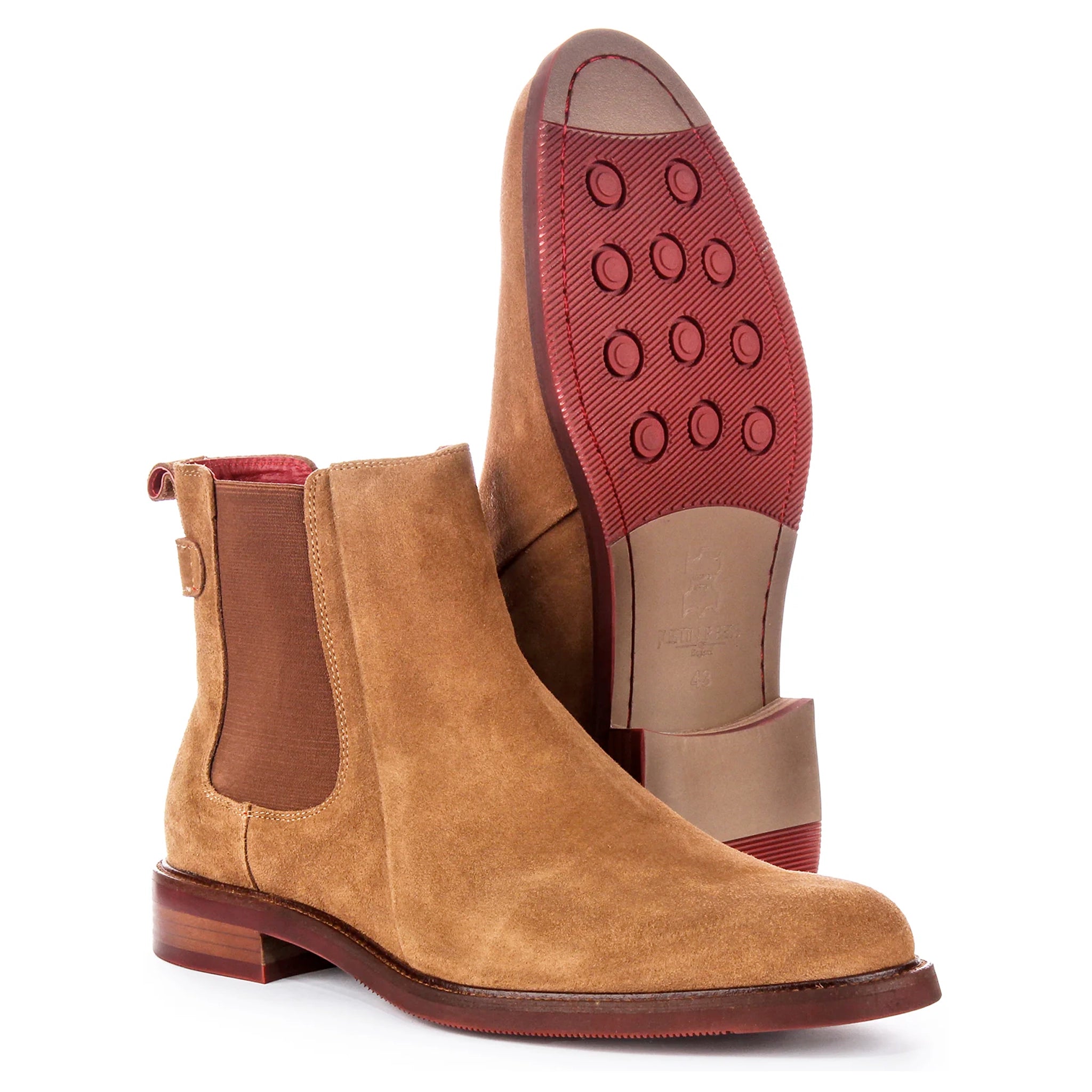Luiz Suede Chelsea Boots In Camel