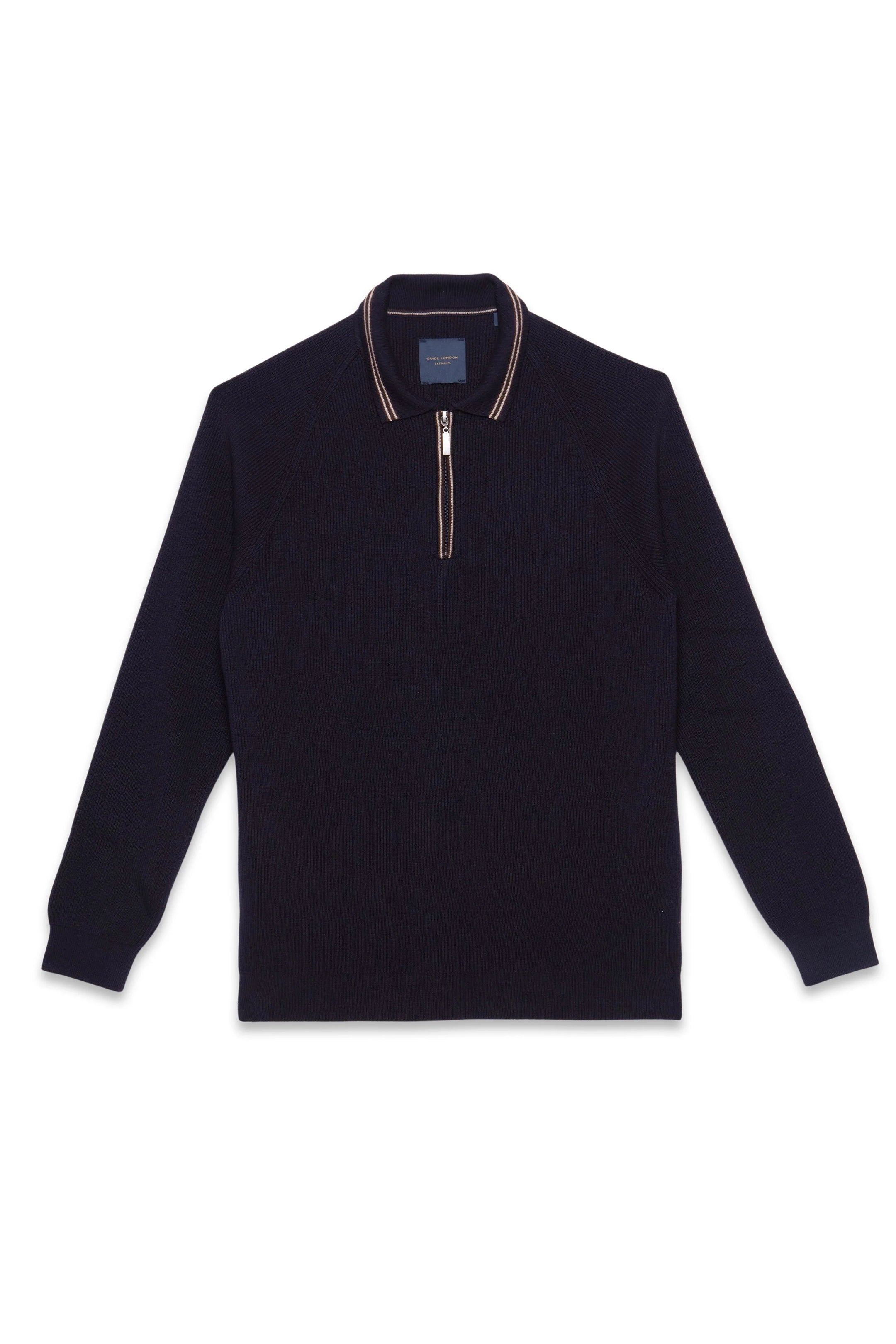 Guide London Braided Weave Cotton Knit with Zip