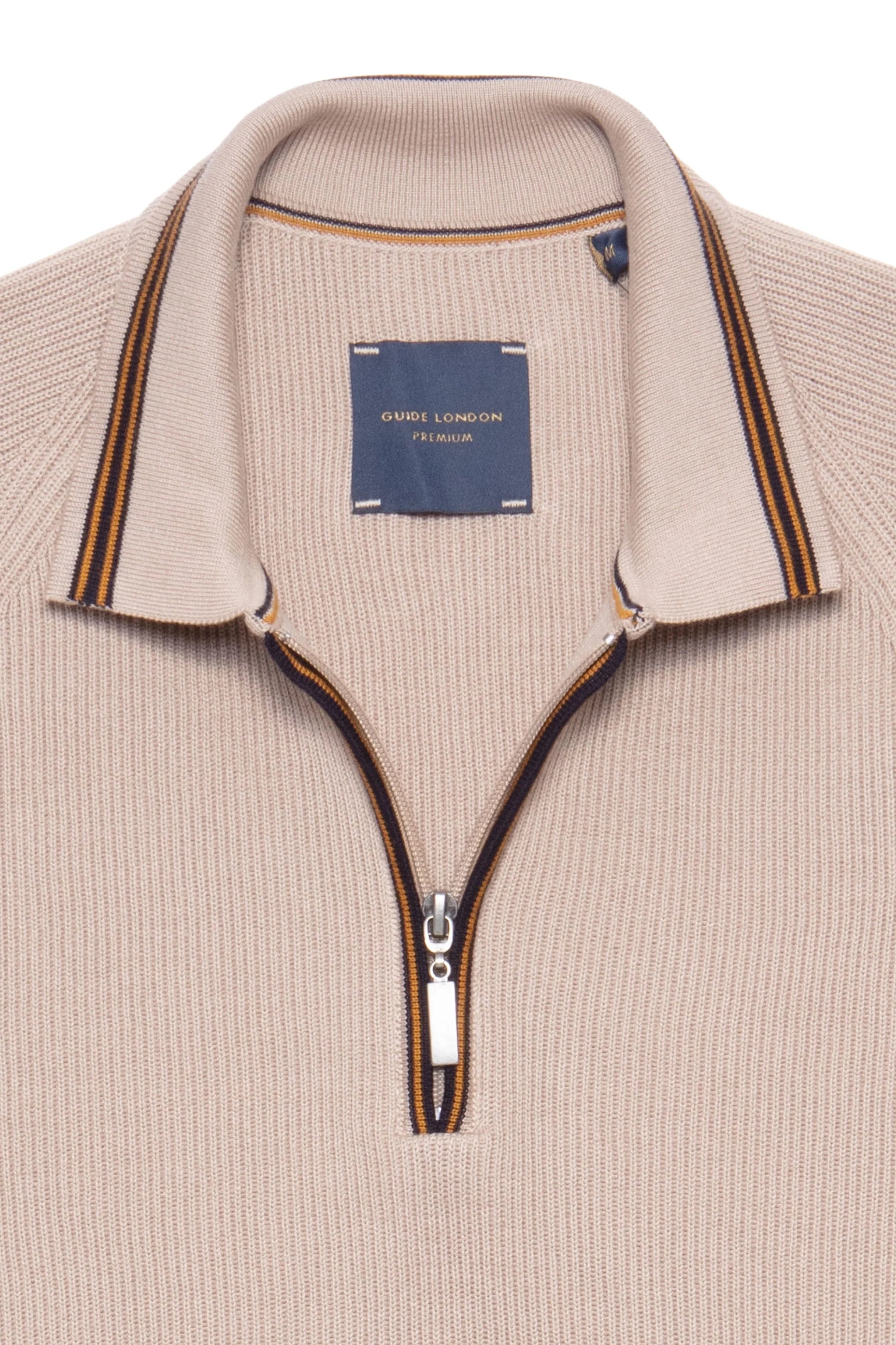 Guide London Braided Weave Cotton Knit with Zip