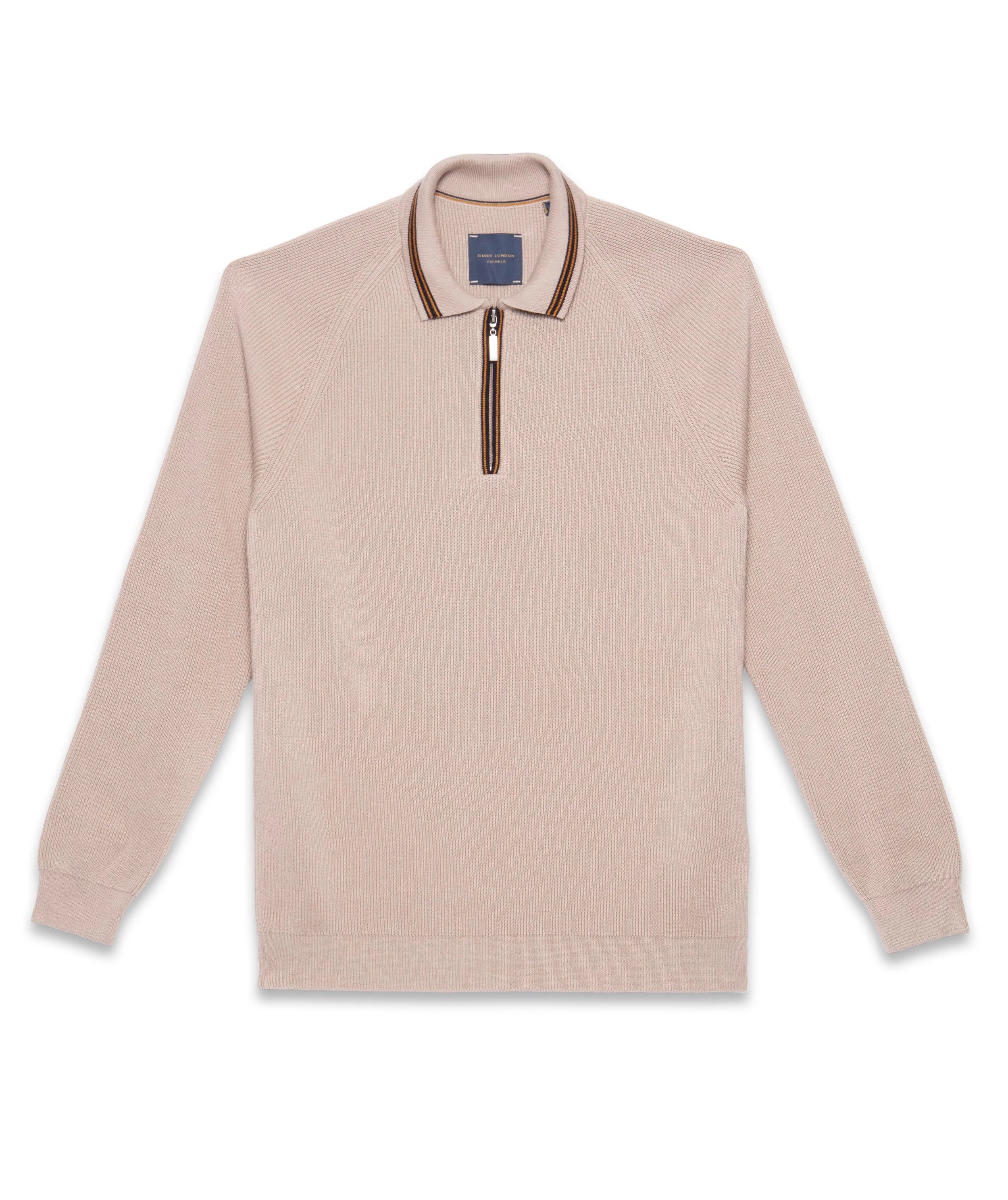 Guide London Braided Weave Cotton Knit with Zip