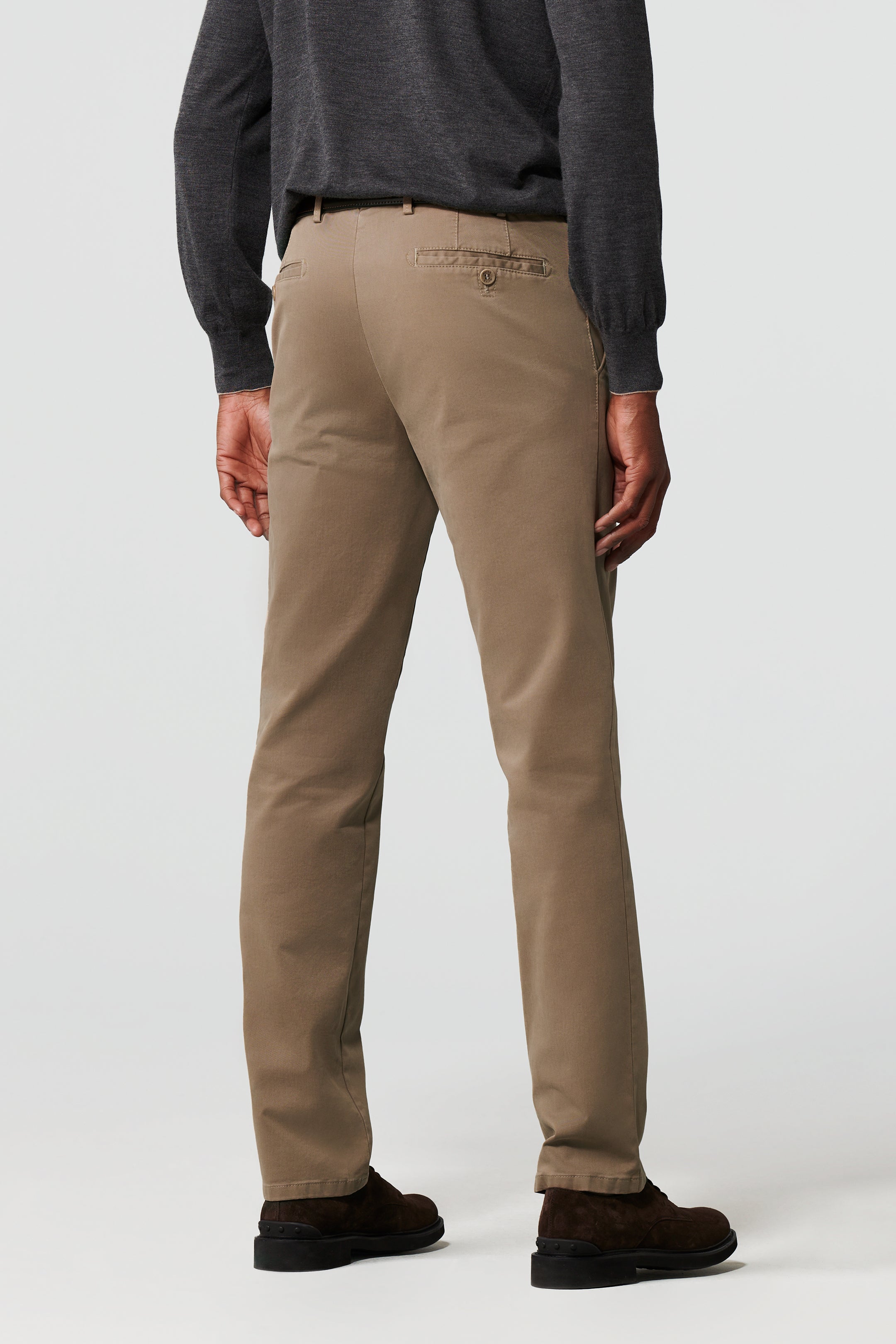 Meyer Beige Roma Cotton Chinos