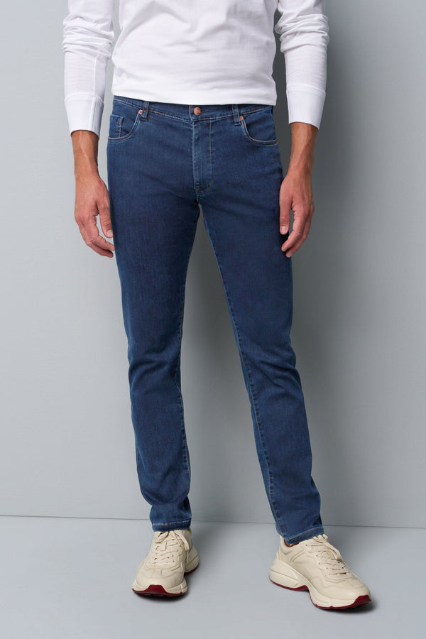 Meyer Clean Dark Denim M5 Slim Modern Fit Jeans