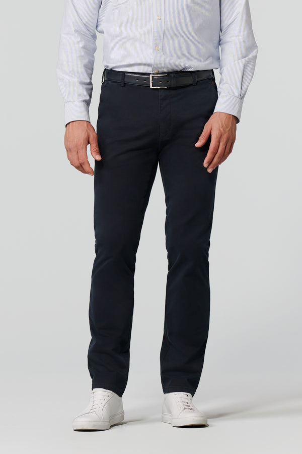 Meyer Navy Roma Cotton Chinos