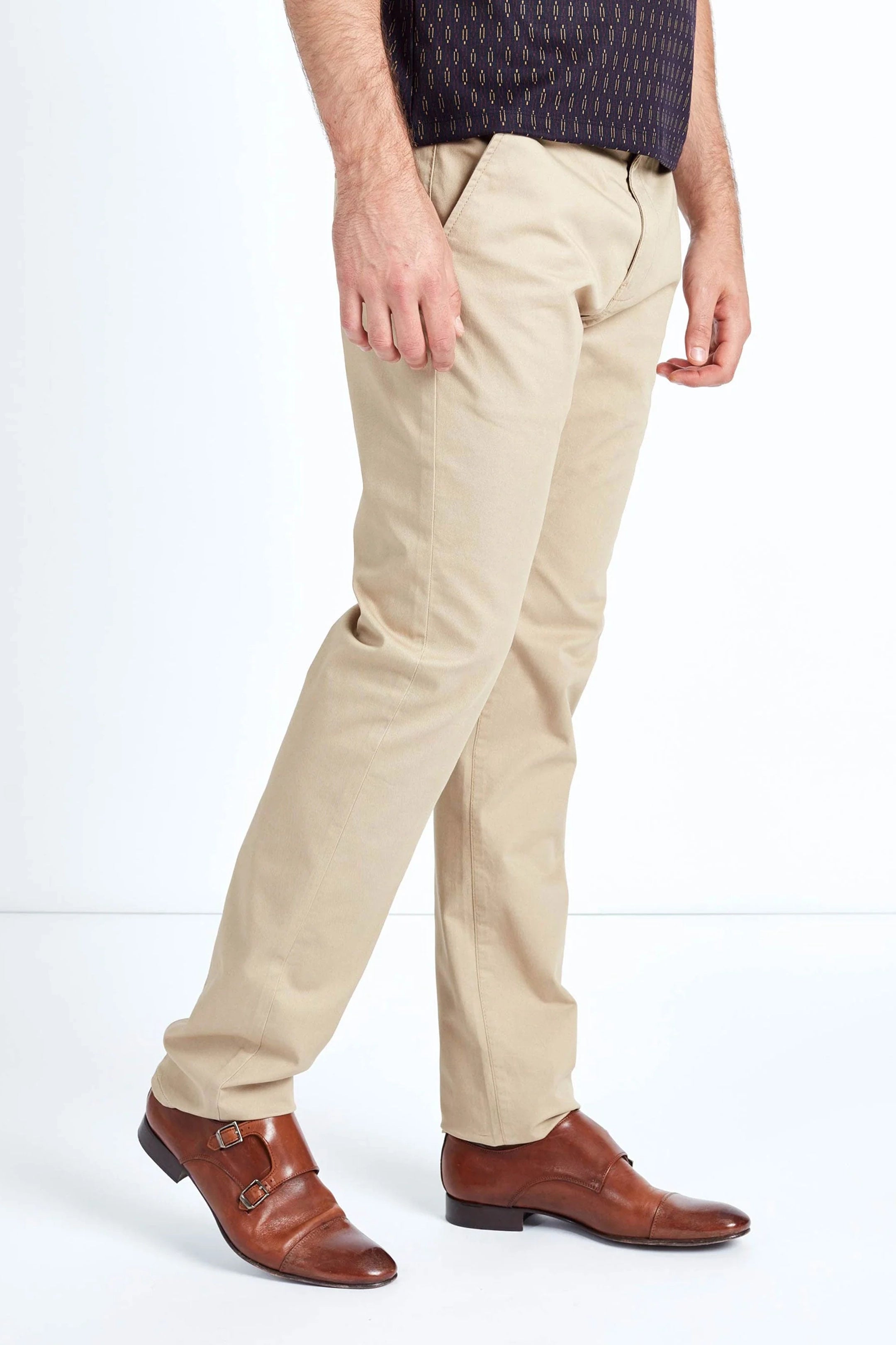 Mish Mash Slim Fit Bromley Stone Chino