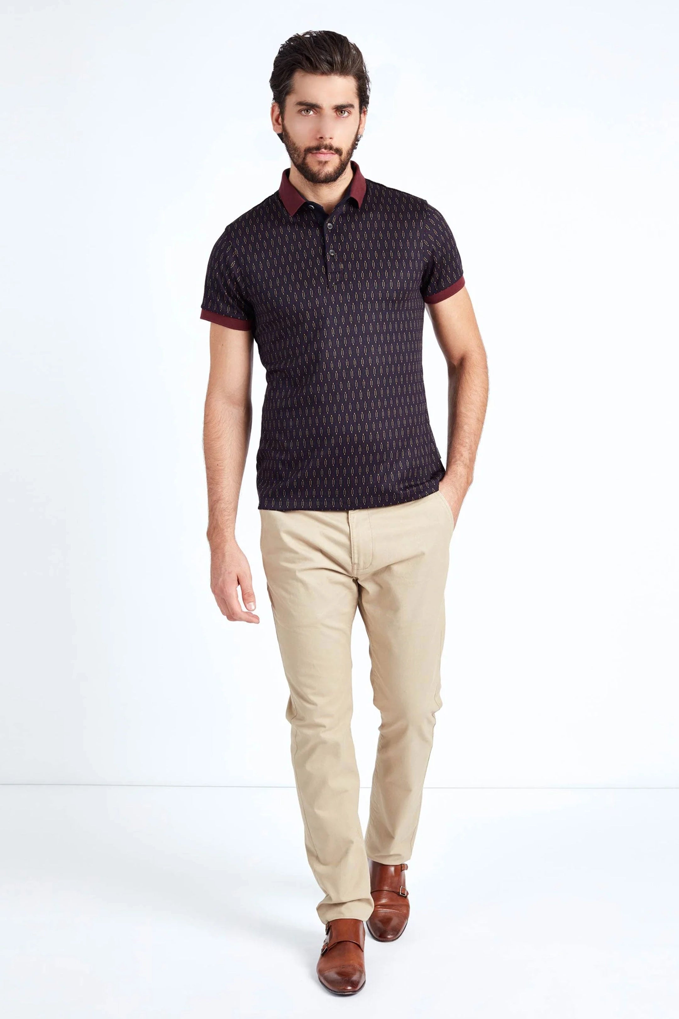 Mish Mash Slim Fit Bromley Stone Chino