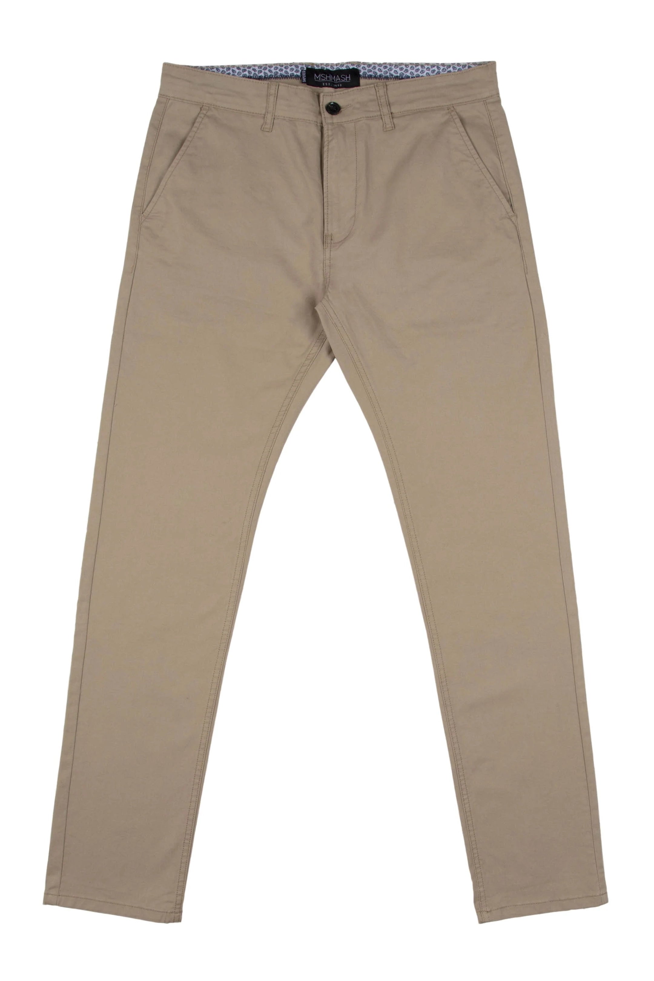 Mish Mash Slim Fit Bromley Stone Chino