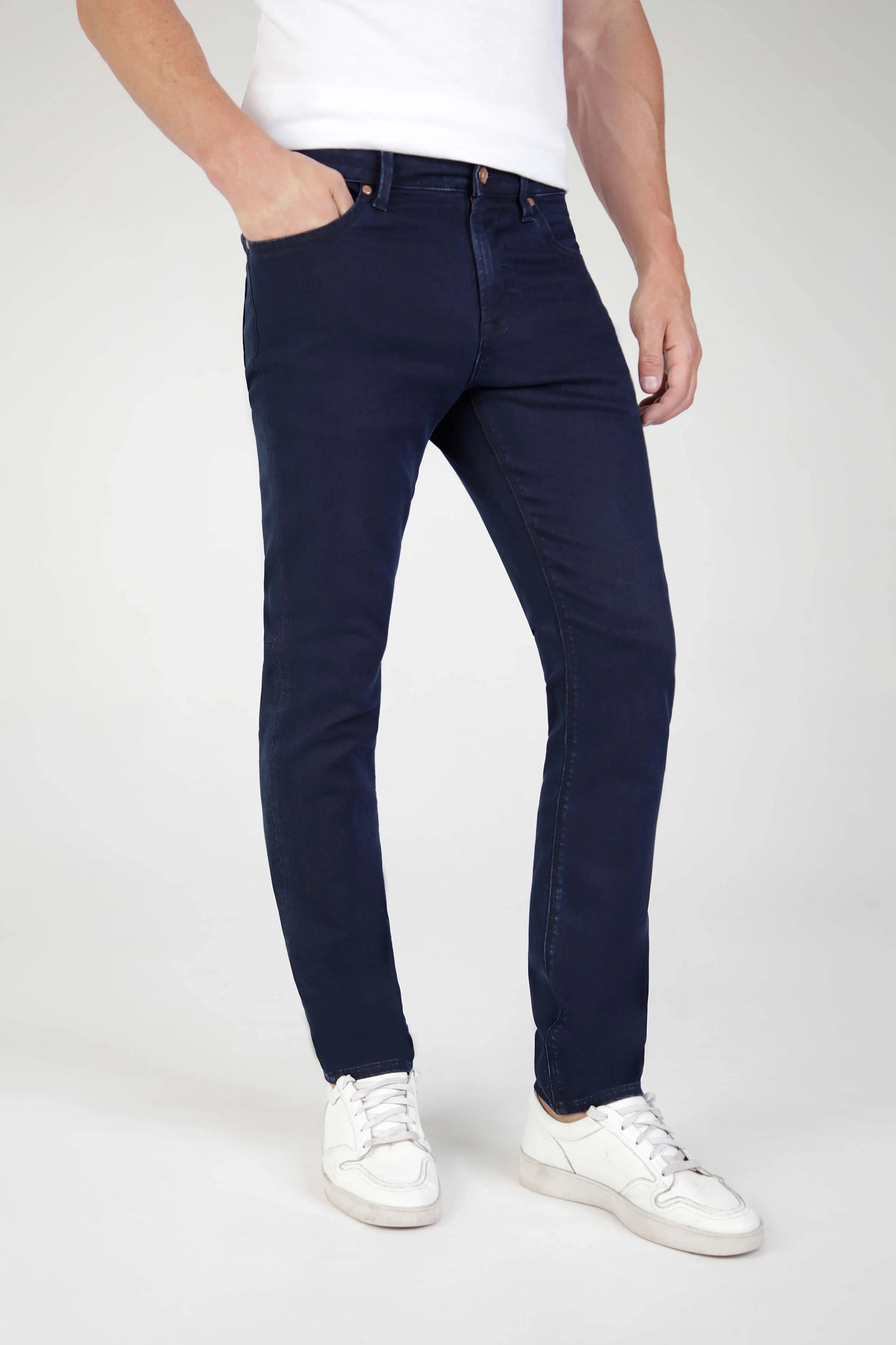 Mish Mash Tapered Fit Flex Active Blue Black Denim Jean