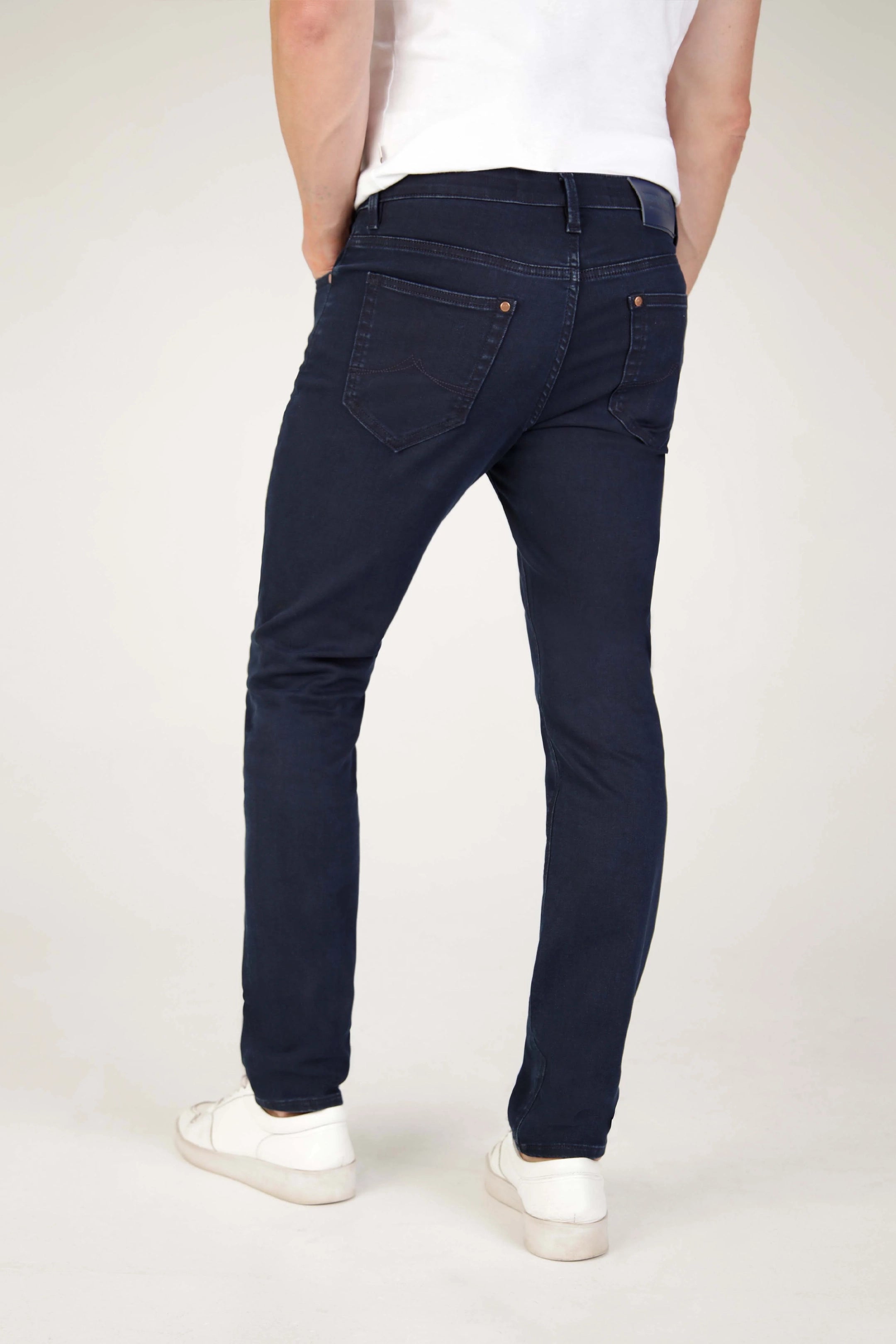 Mish Mash Tapered Fit Flex Active Blue Black Denim Jean
