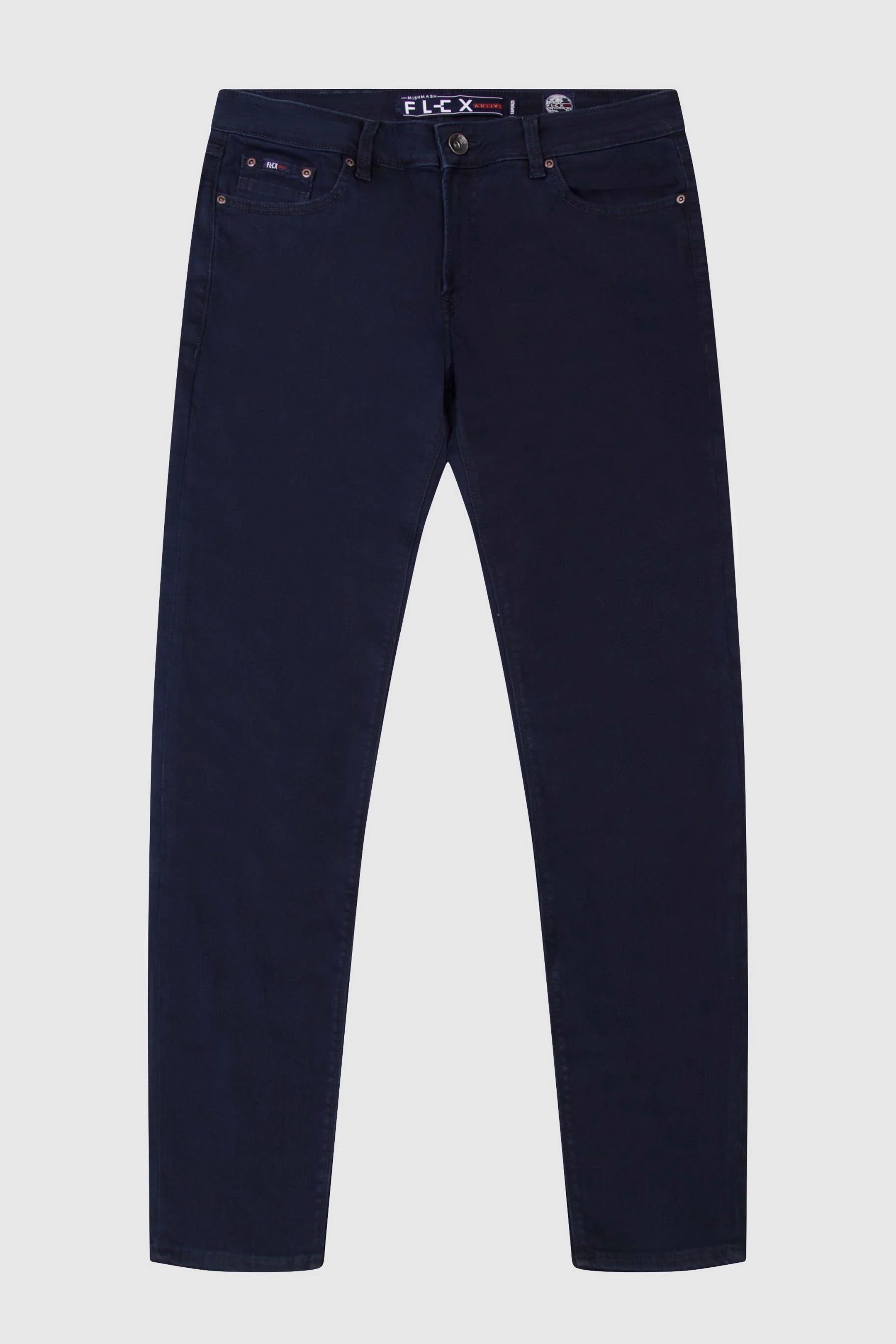 Mish Mash Tapered Fit Flex Active Blue Black Denim Jean