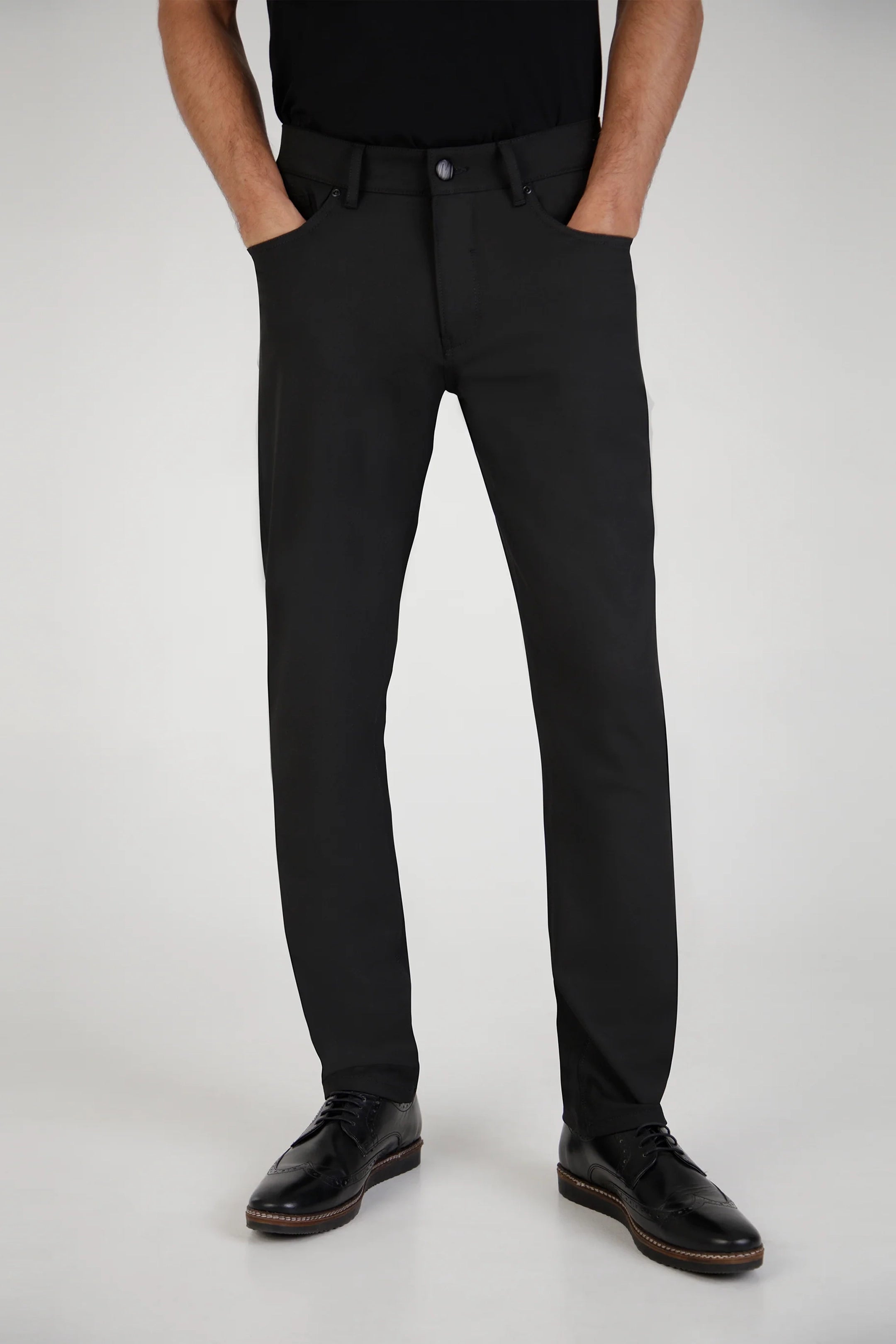 Mish Mash Tapered Fit Turin Black Trousers