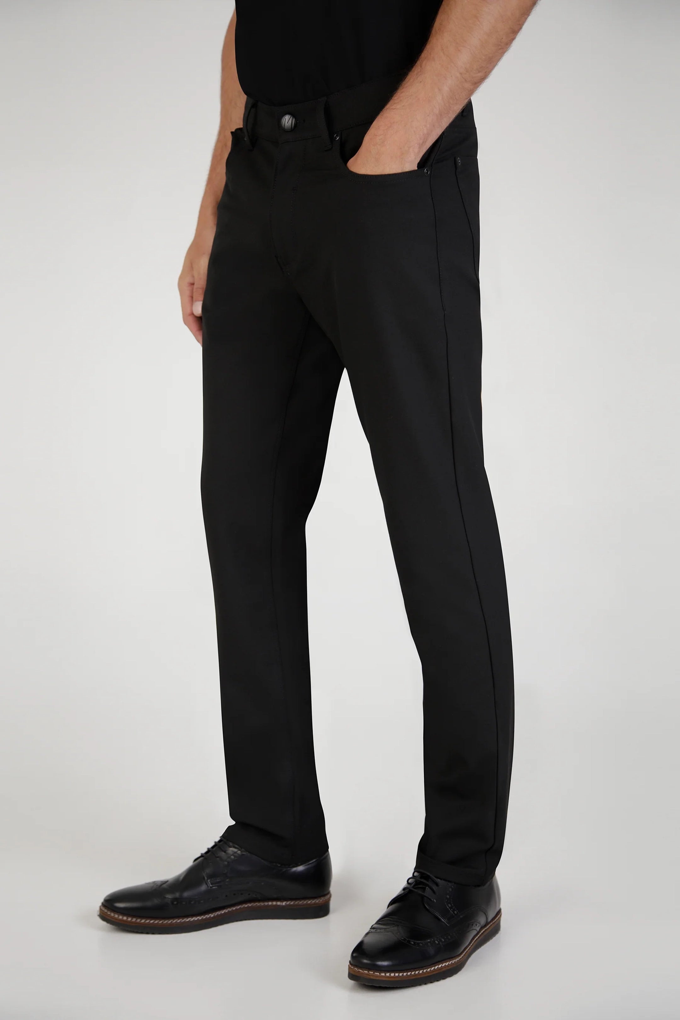 Mish Mash Tapered Fit Turin Black Trousers