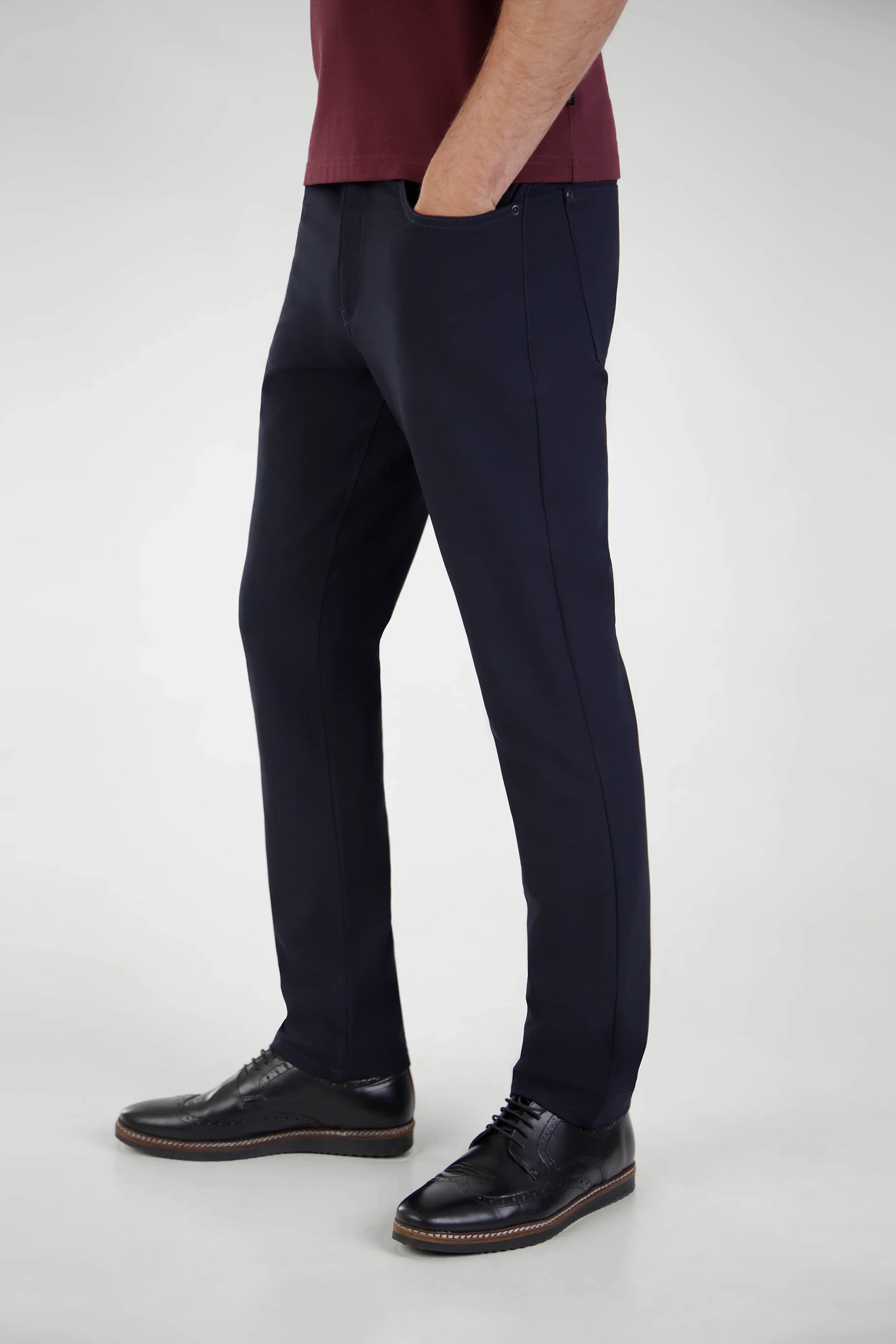 Mish Mash Tapered Fit Turin Navy Trousers