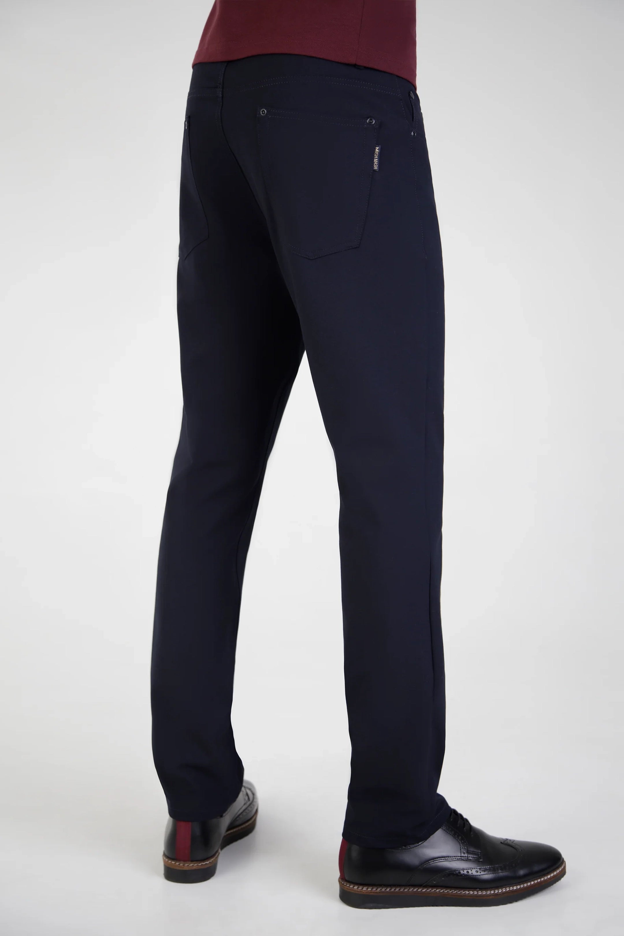 Mish Mash Tapered Fit Turin Navy Trousers