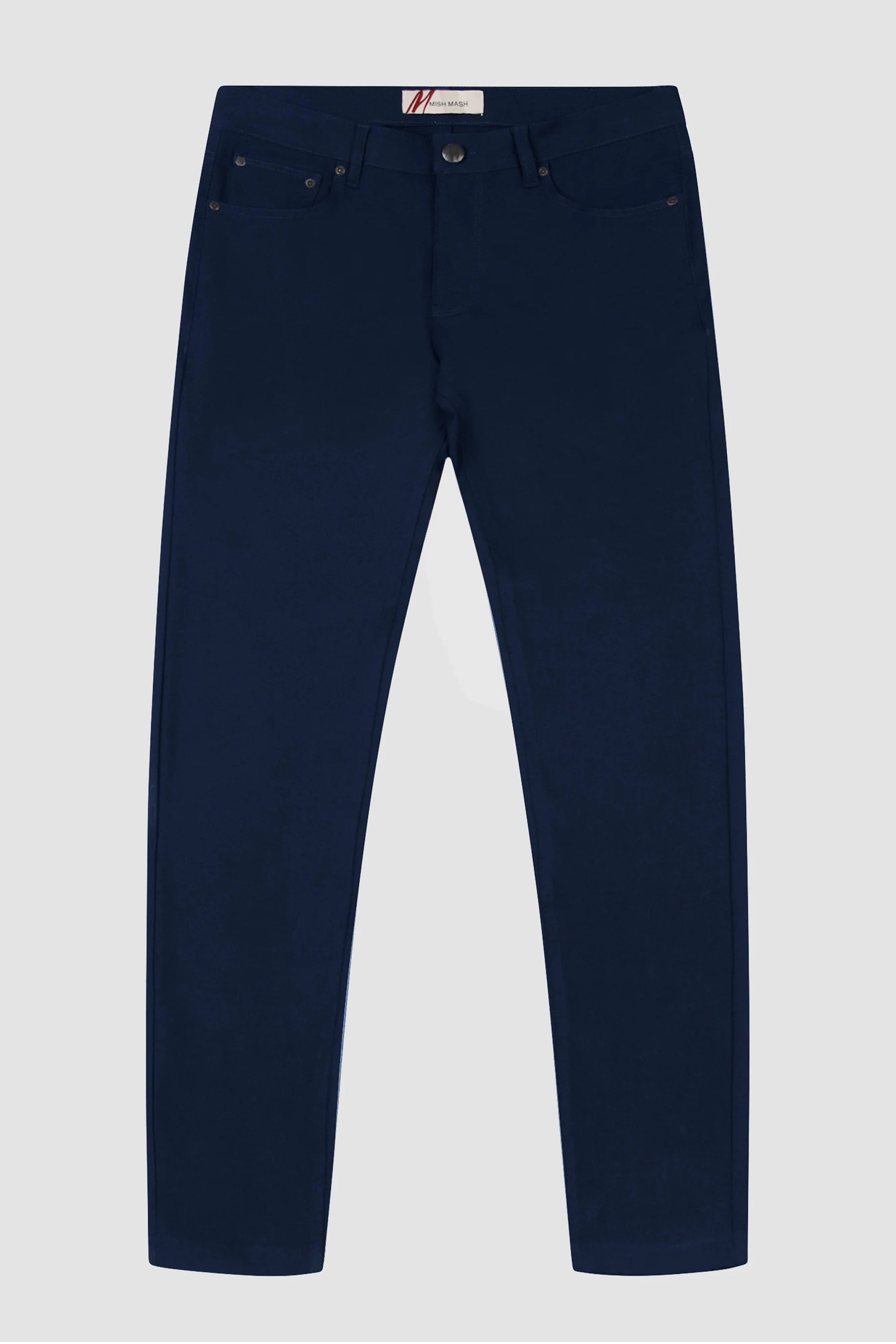 Mish Mash Tapered Fit Turin Navy Trousers