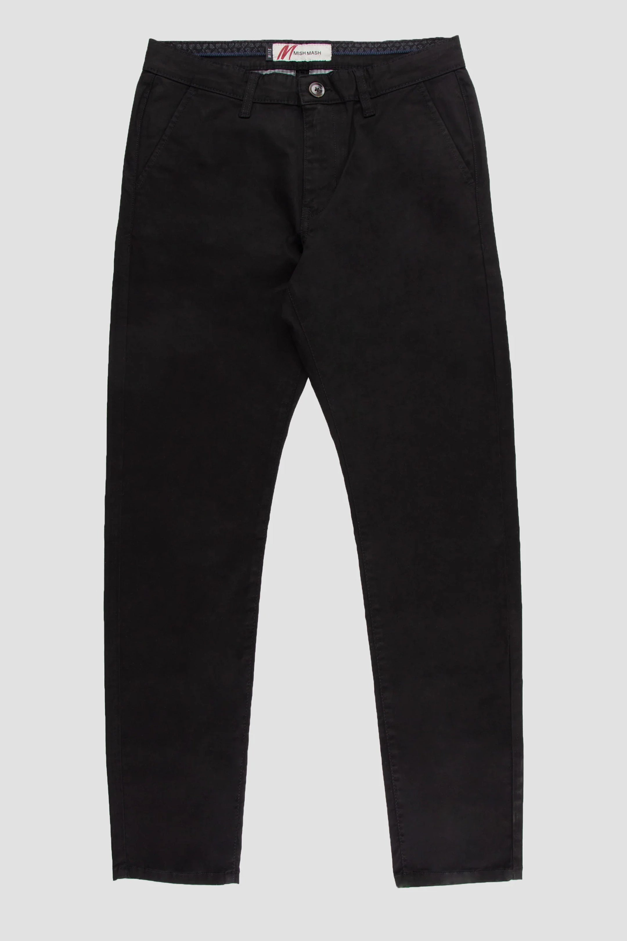 Mish Mash Tapered Fit Bromley Black Chinos
