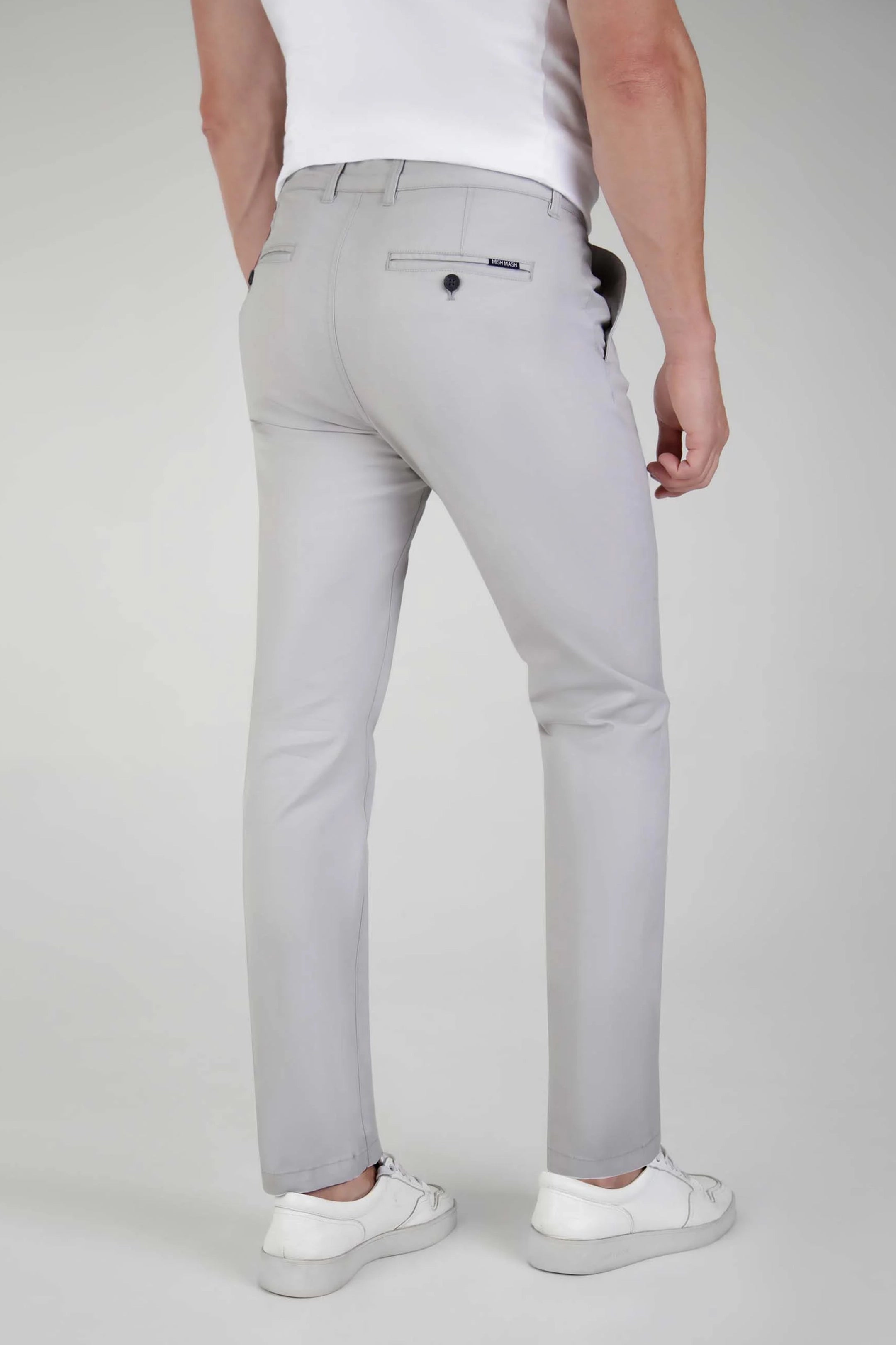 Mish Mash Tapered Fit Bromley Light Grey Chinos