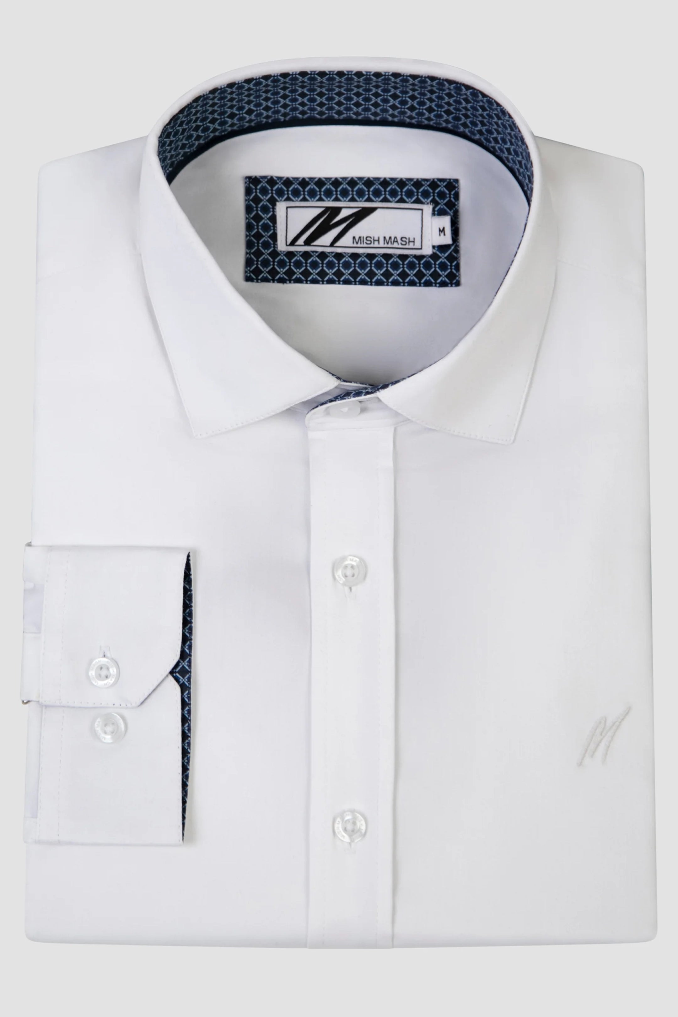 Mish Mash Rosewood White Stretch Shirt
