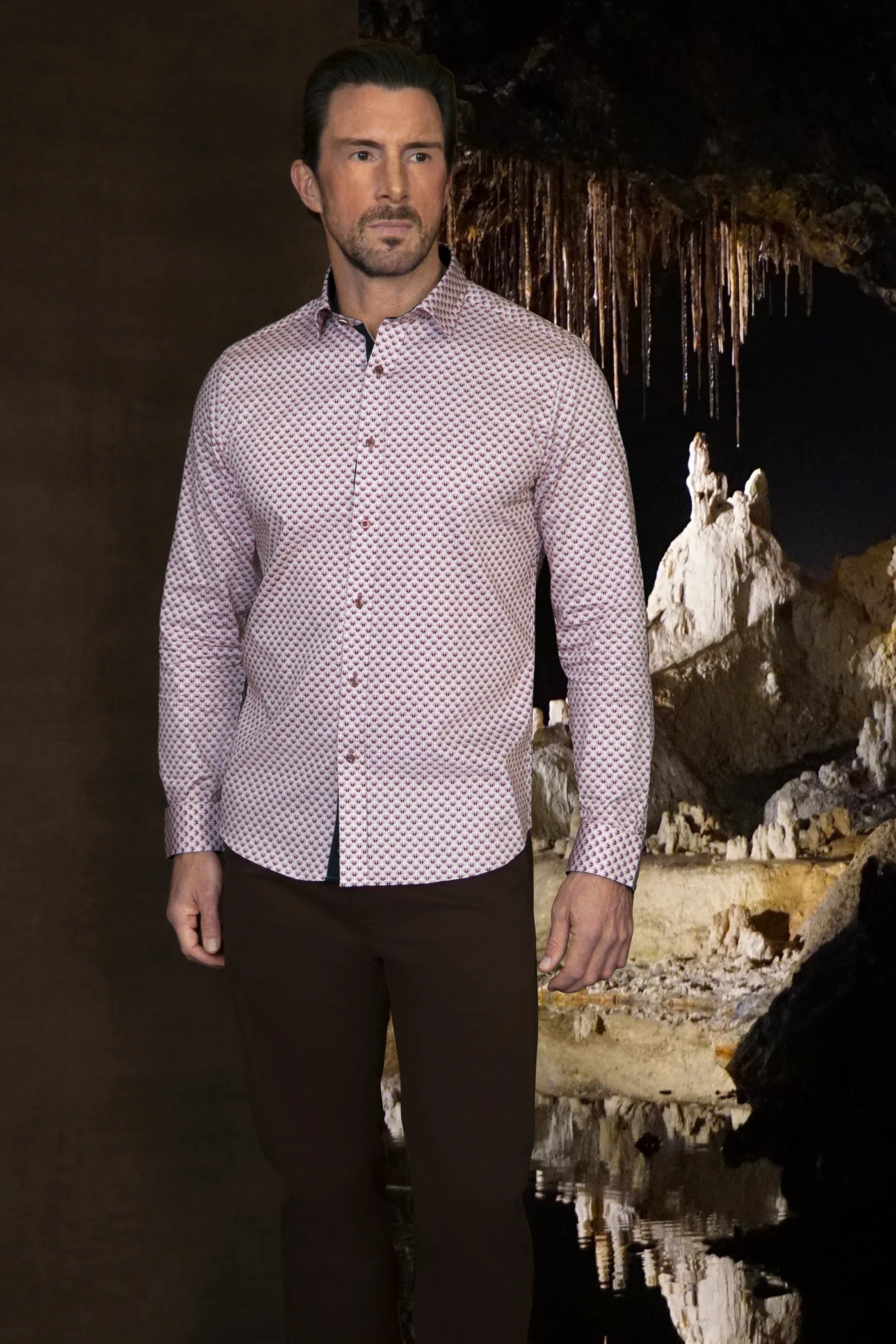 Mish Mash Tabon White & Wine Shirt