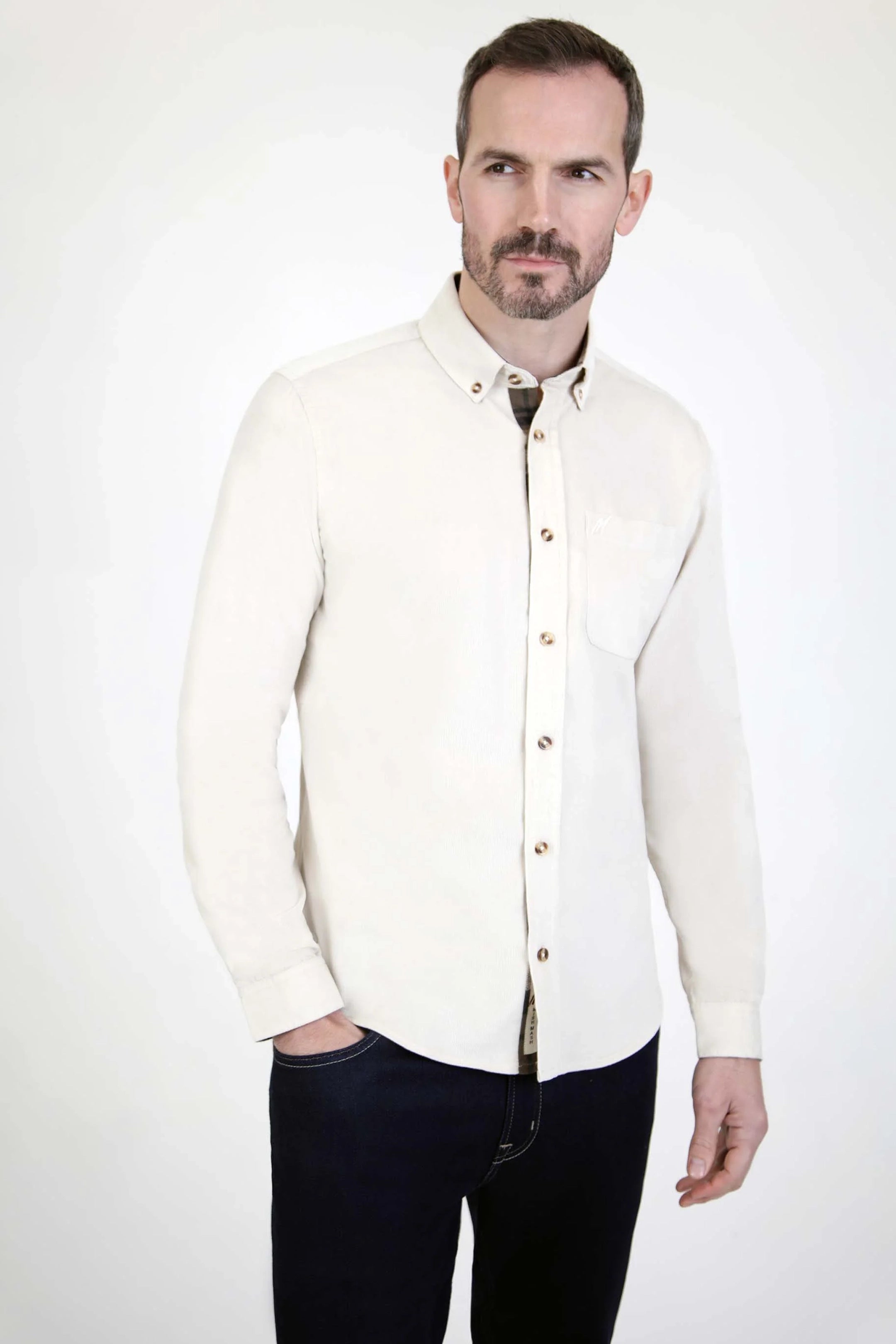 Mish Mash Sambucus Gardenia Cord Overshirt
