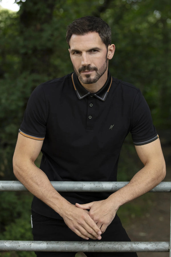 Mish Mash Carlo Black Jersey Polo