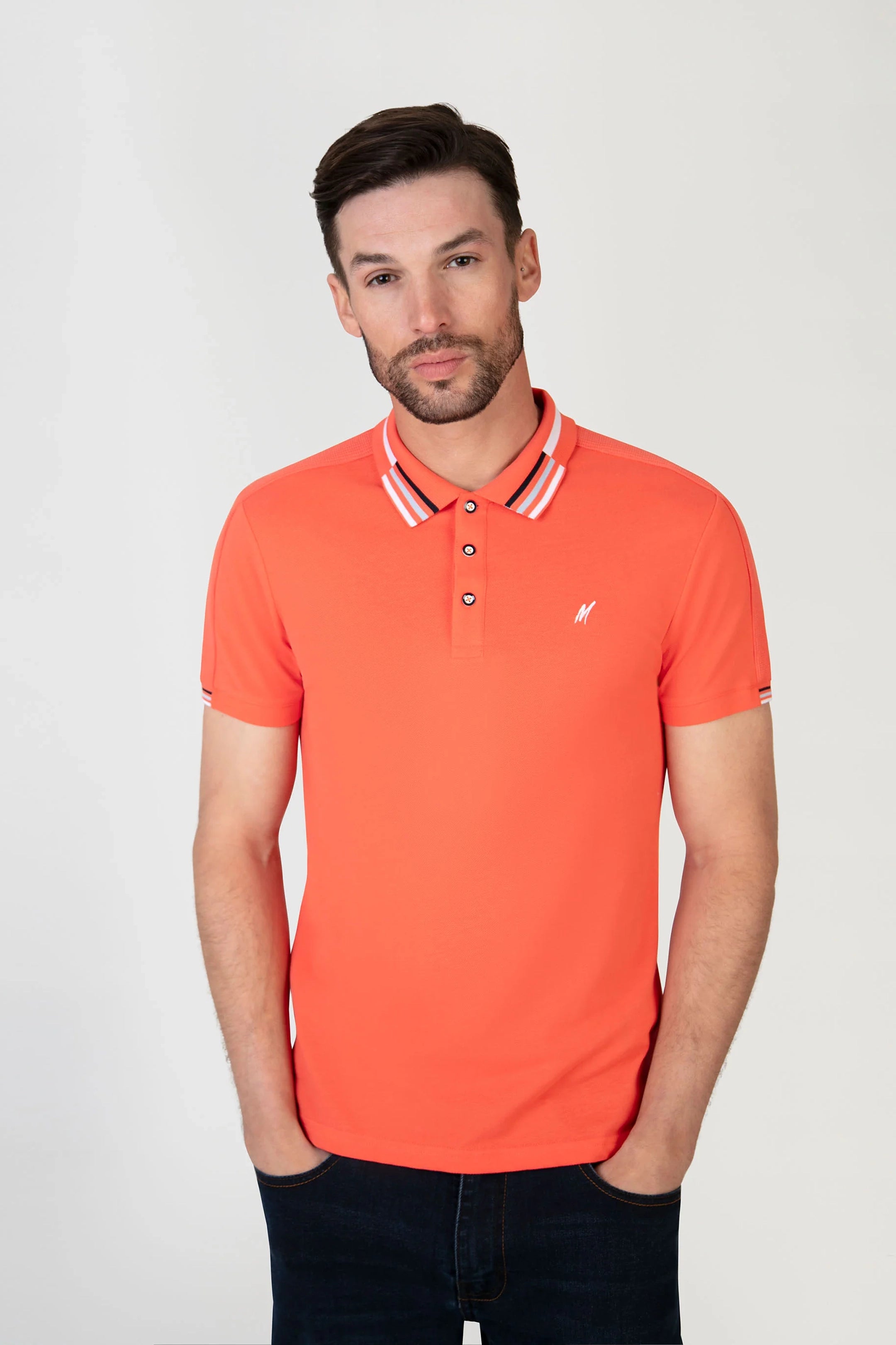 Mish Mash Finn Light Coral Polo Shirt
