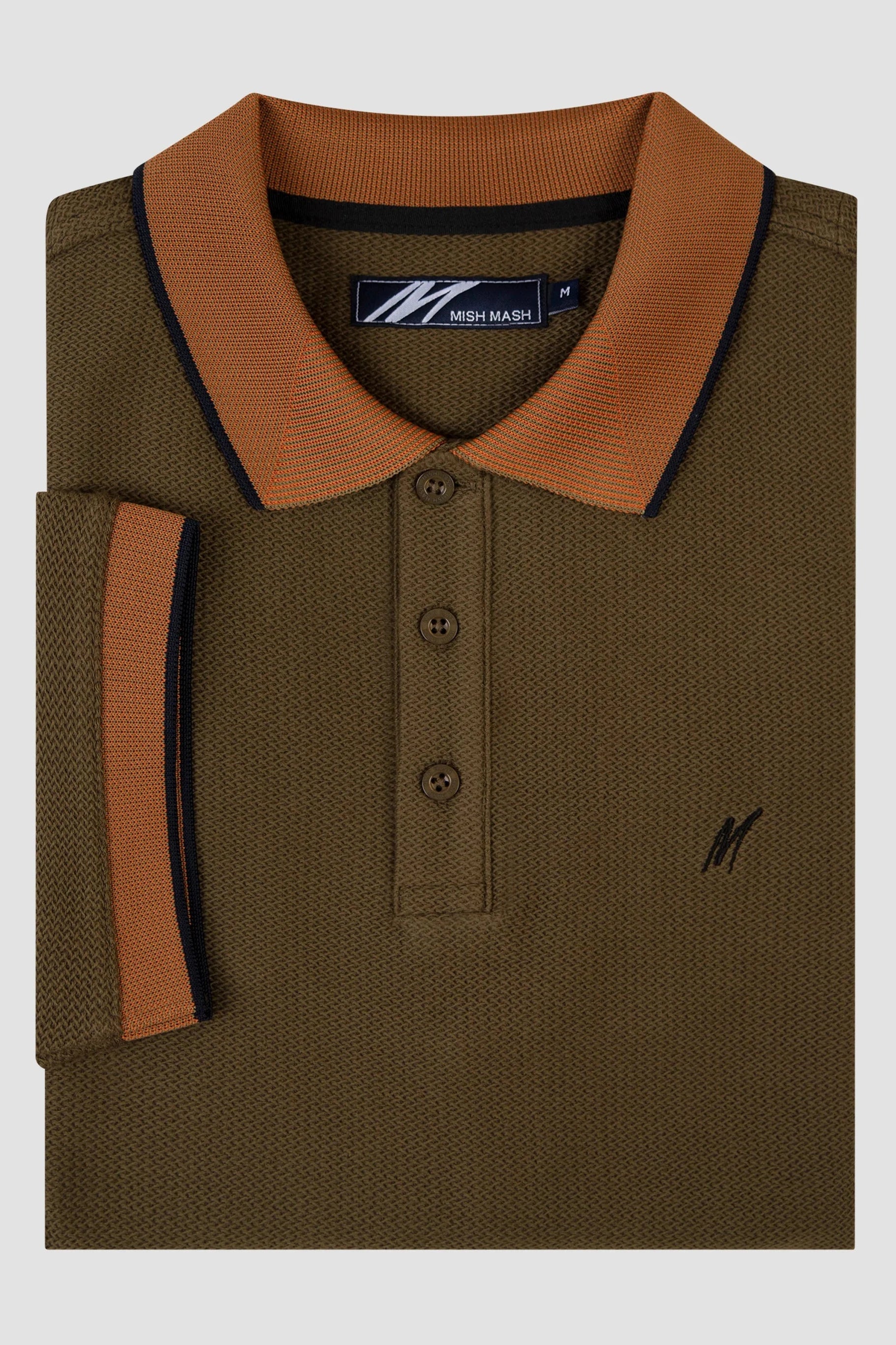 Mish Mash Taper Olive Short Sleeve Polo