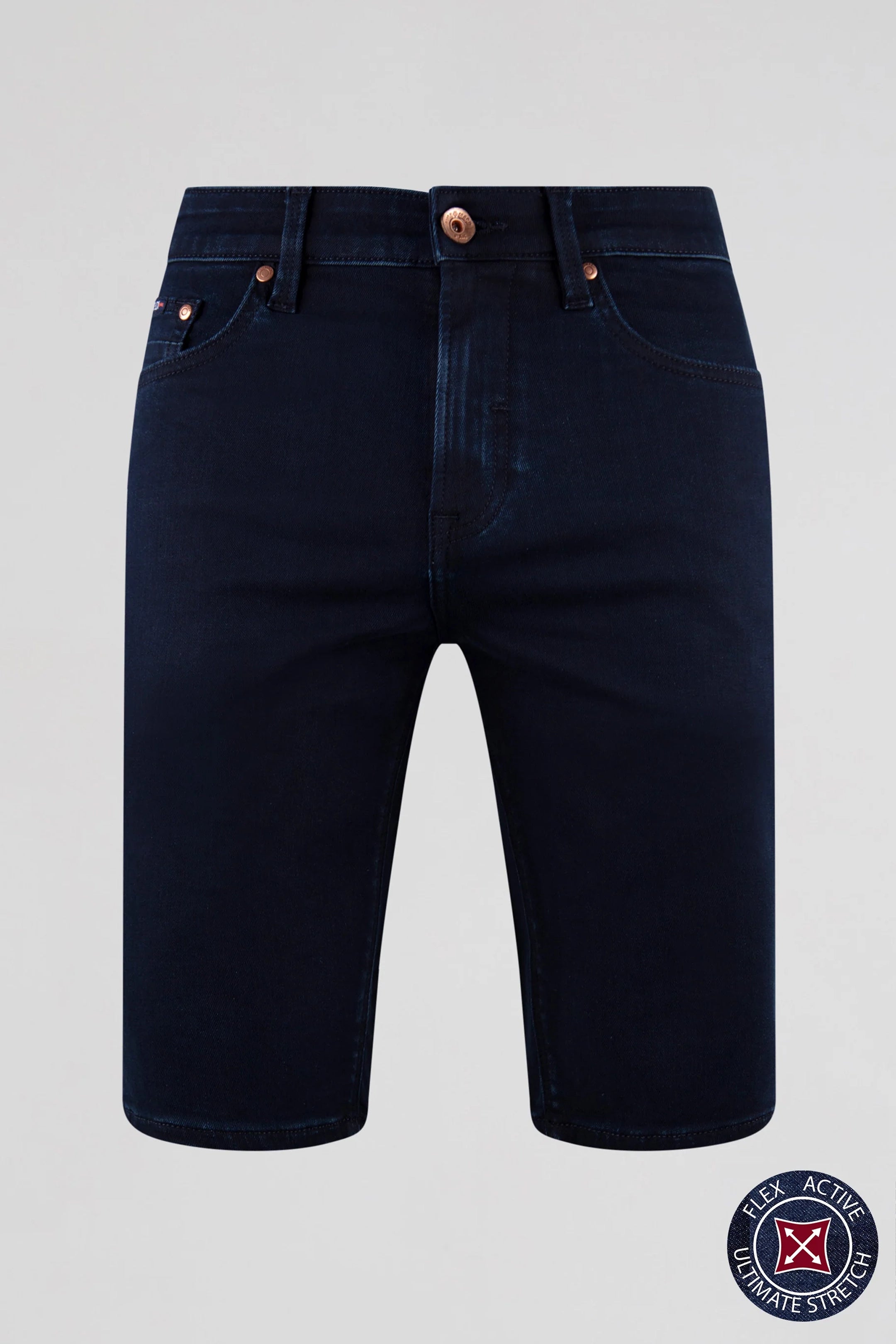 Mish Mash Flex Active Blue Black Denim Short