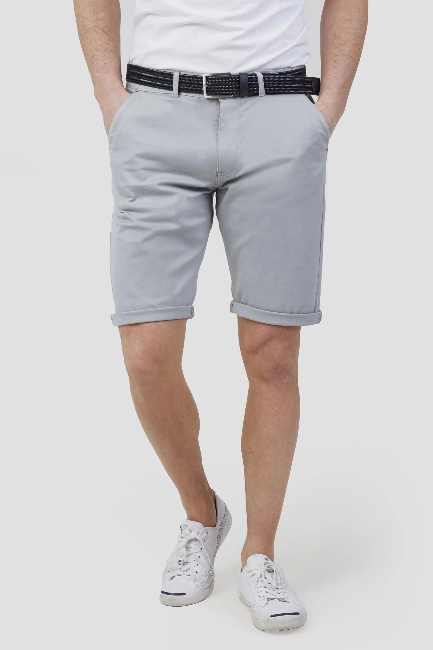 Mish Mash Light Grey Mid Stretch Weymouth Chino Shorts
