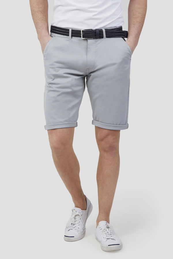 Mish Mash Light Grey Mid Stretch Weymouth Chino Shorts
