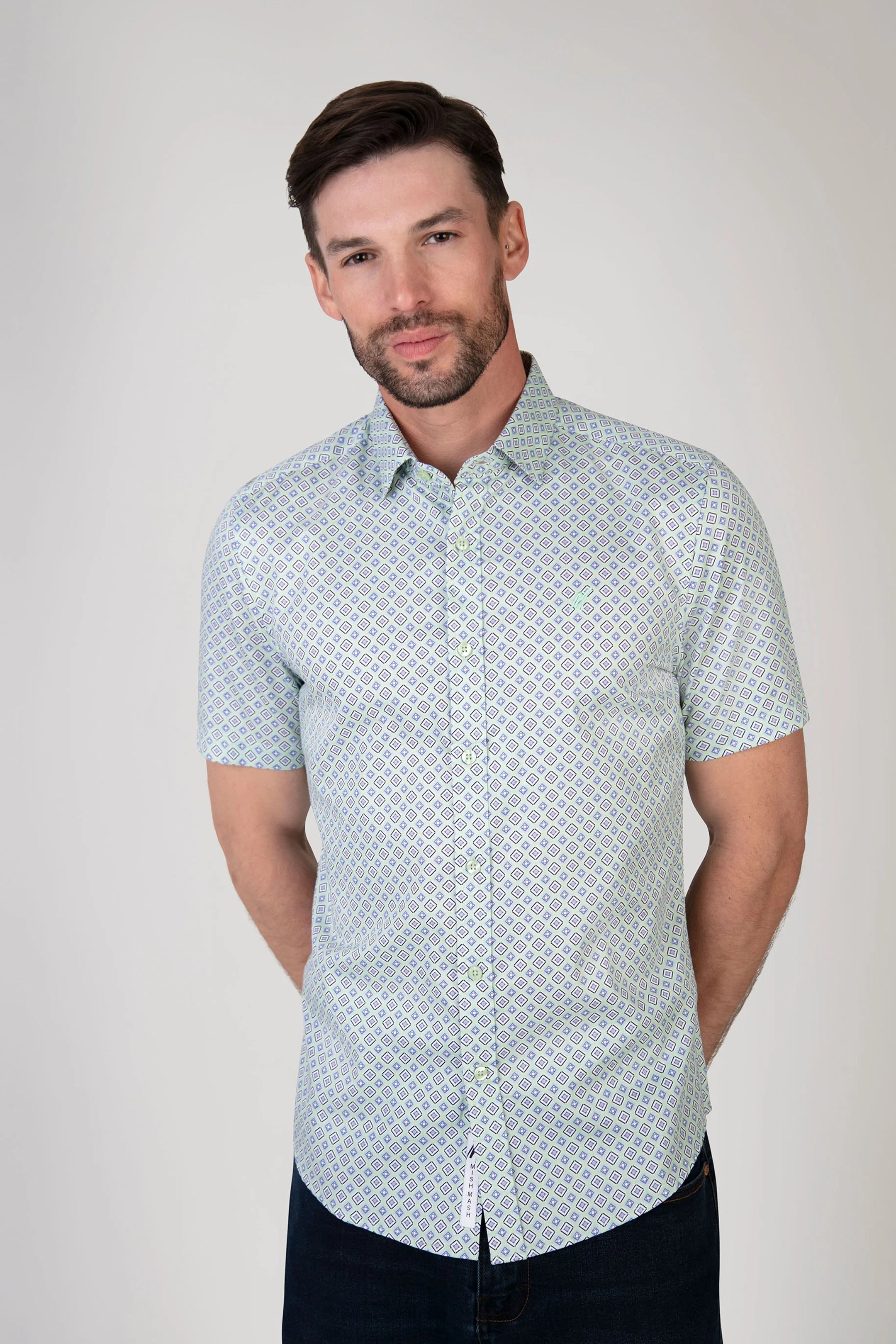 Mish Mash Milan Pistachio Short Sleeve Shirt