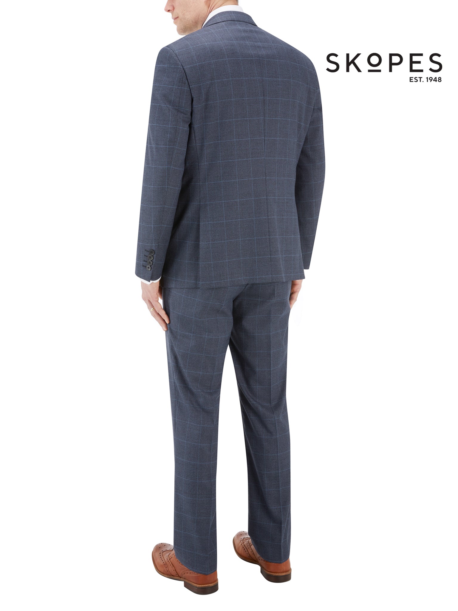 Anello Suit Blue Check