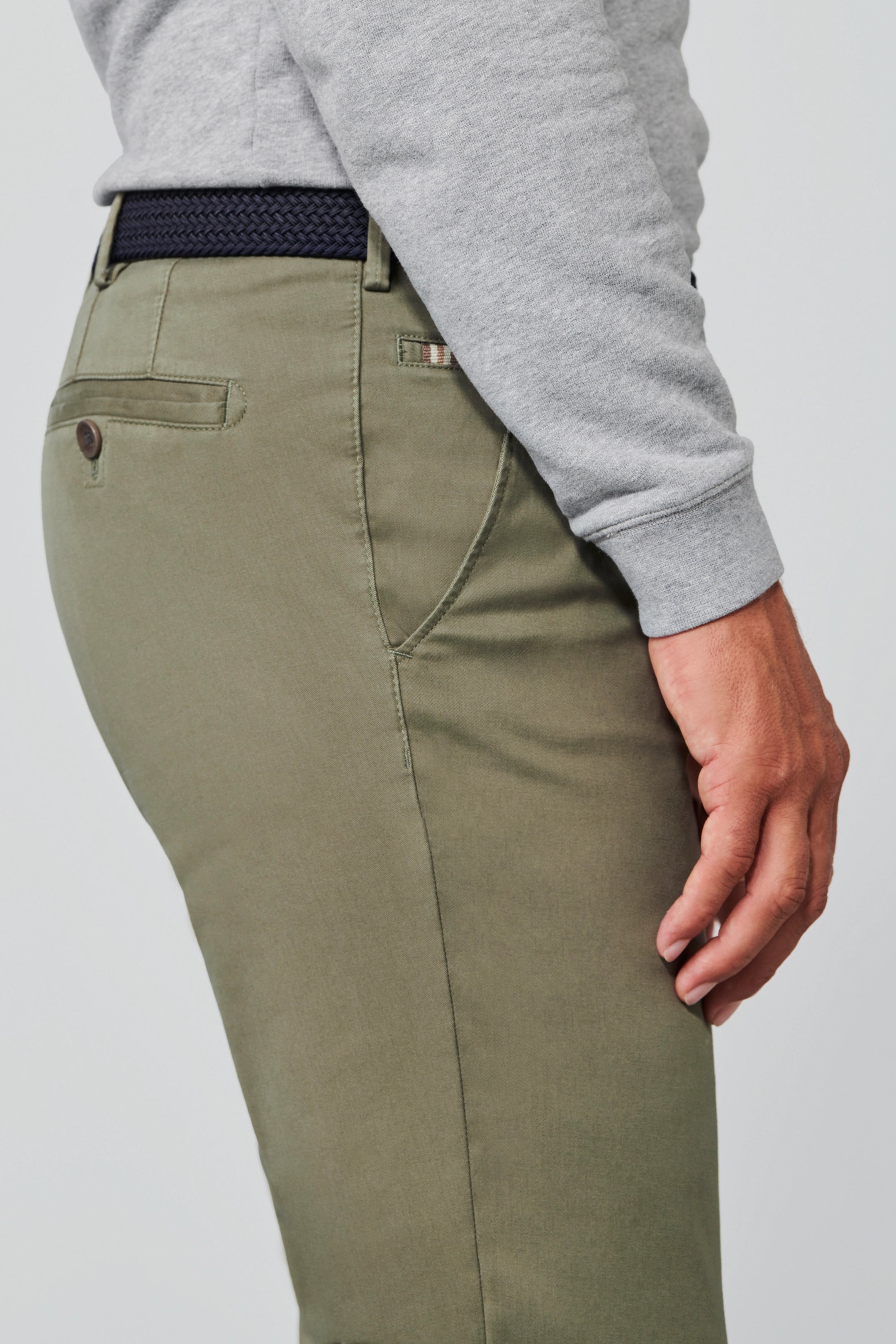 Meyer Olive Roma Regular Fair Chinos