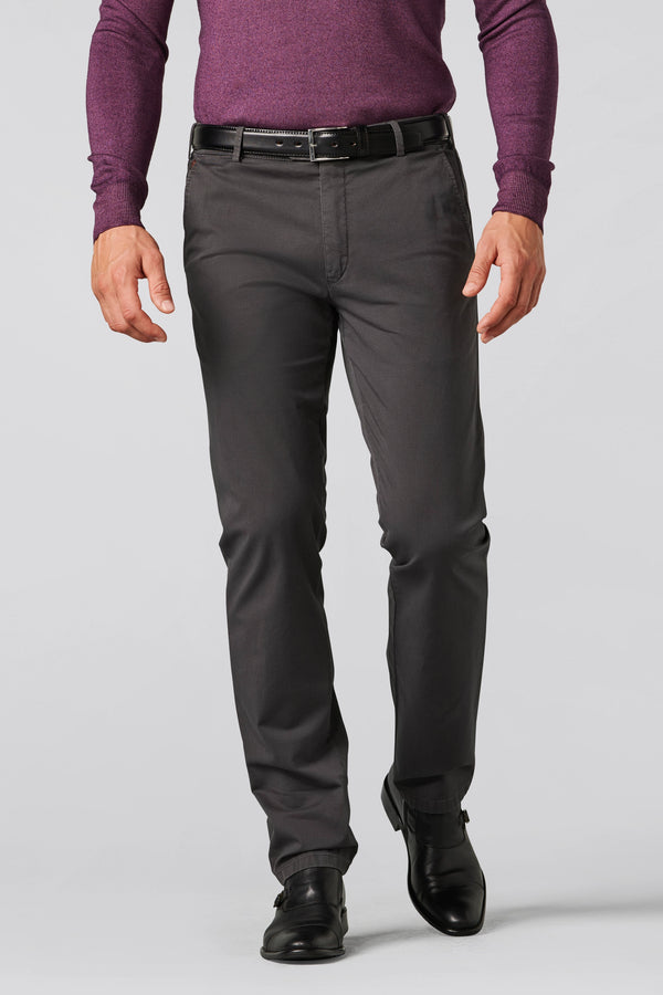 Meyer Charcoal Roma Cotton Chinos