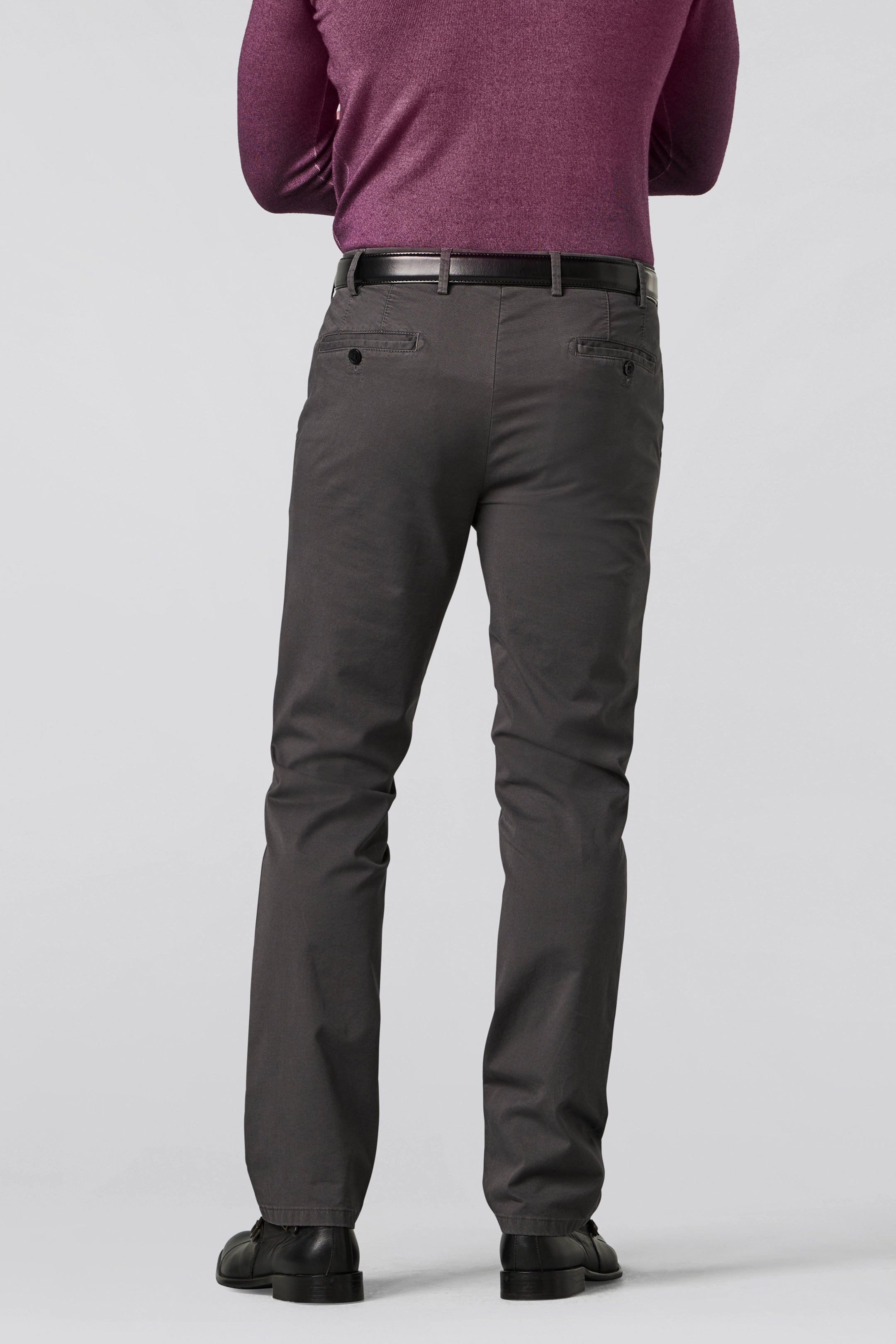 Meyer Charcoal Roma Cotton Chinos