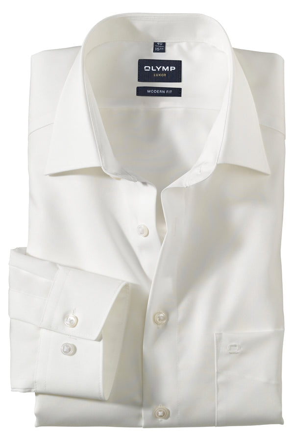 Olymp Ivory Modern Fit Long Sleeve Shirt