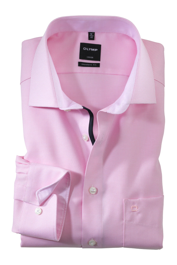 Olymp Modern Fit Pink Long Sleeve Shirt
