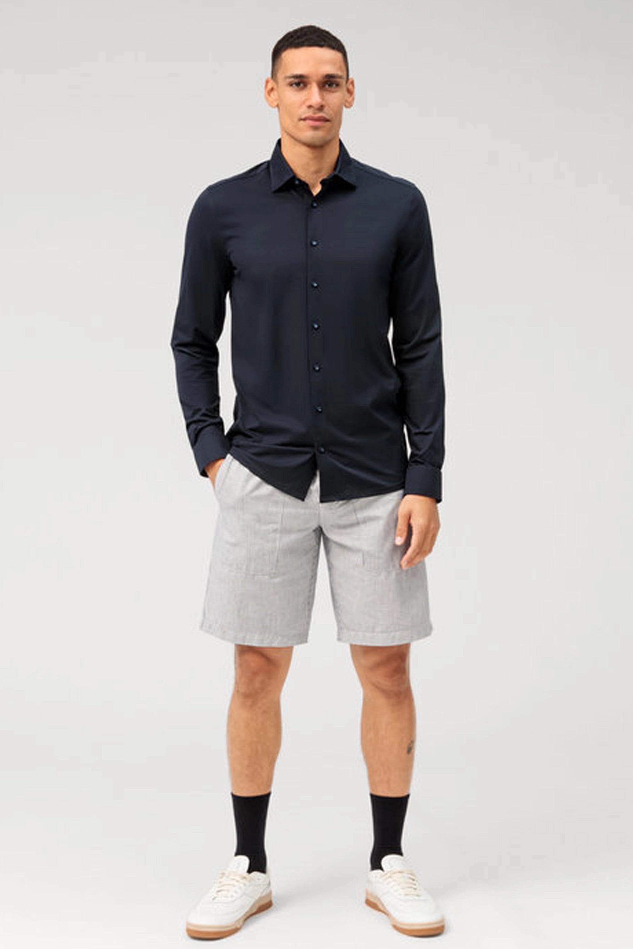 Olymp Level Five 24/Seven Body Fit Marine Shirt