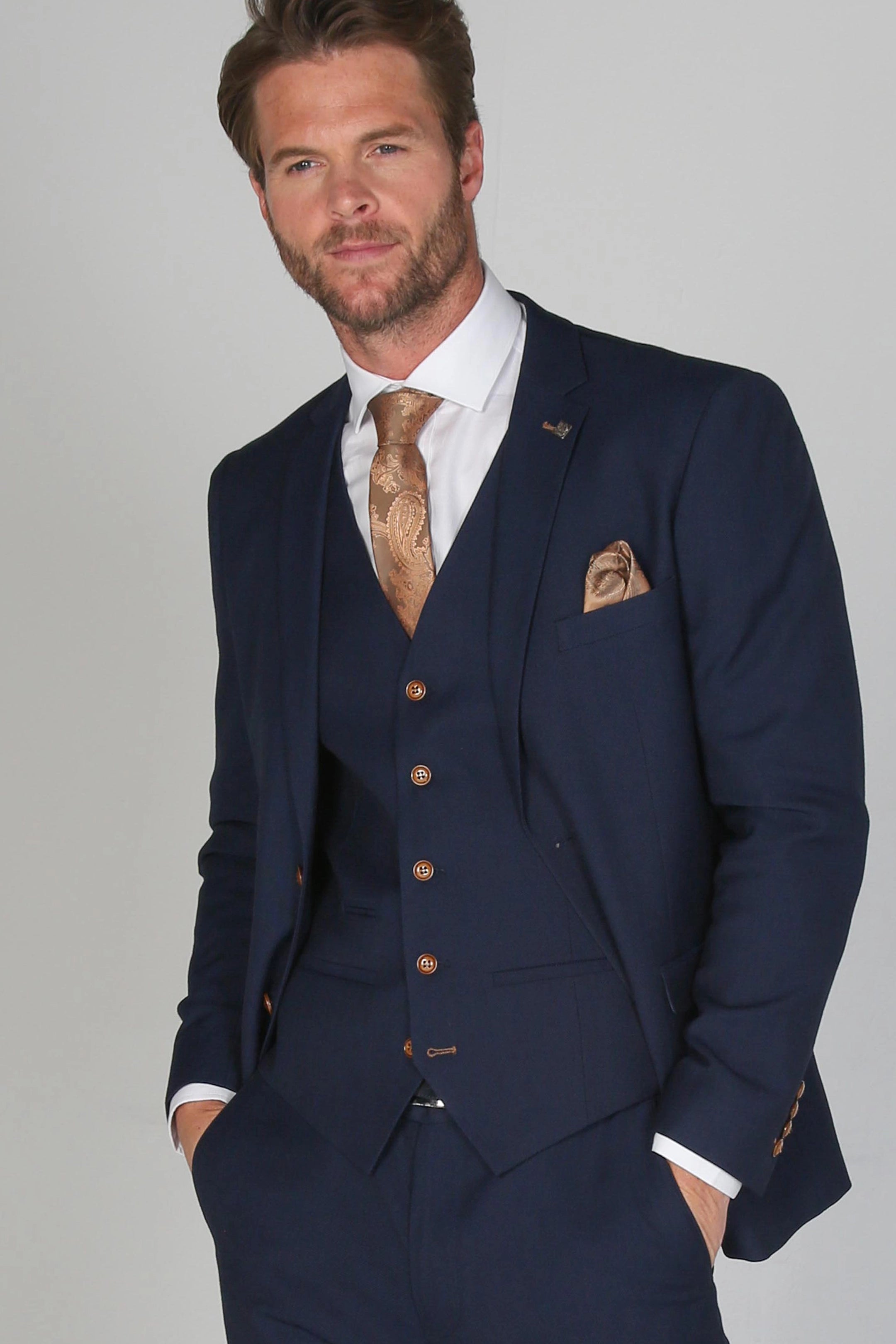 Mayfair Navy Three Piece Suit