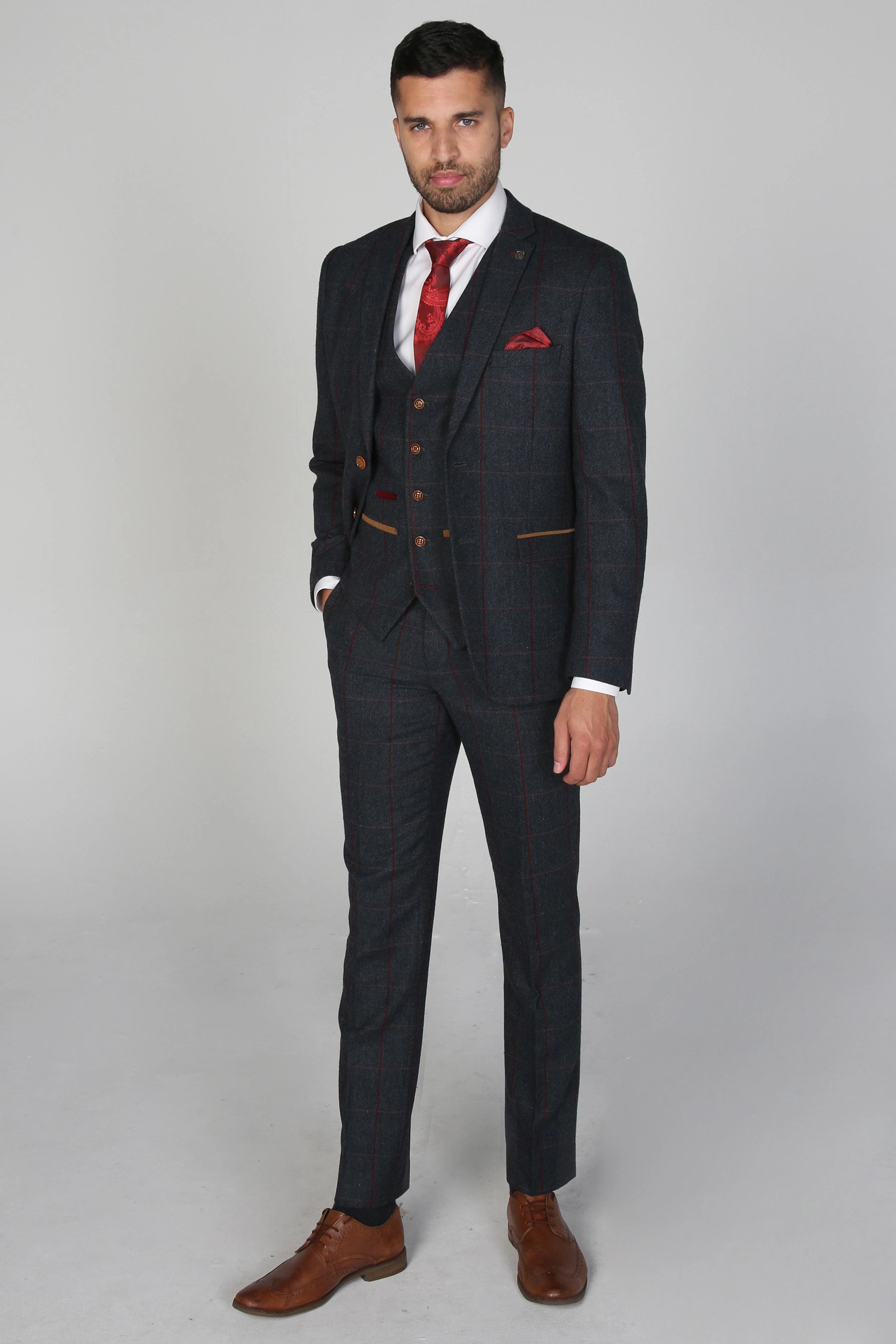Madrid Navy Three Piece Suit