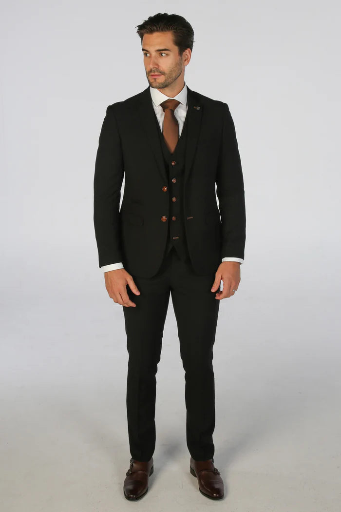 Mayfair Black Three Piece Suit