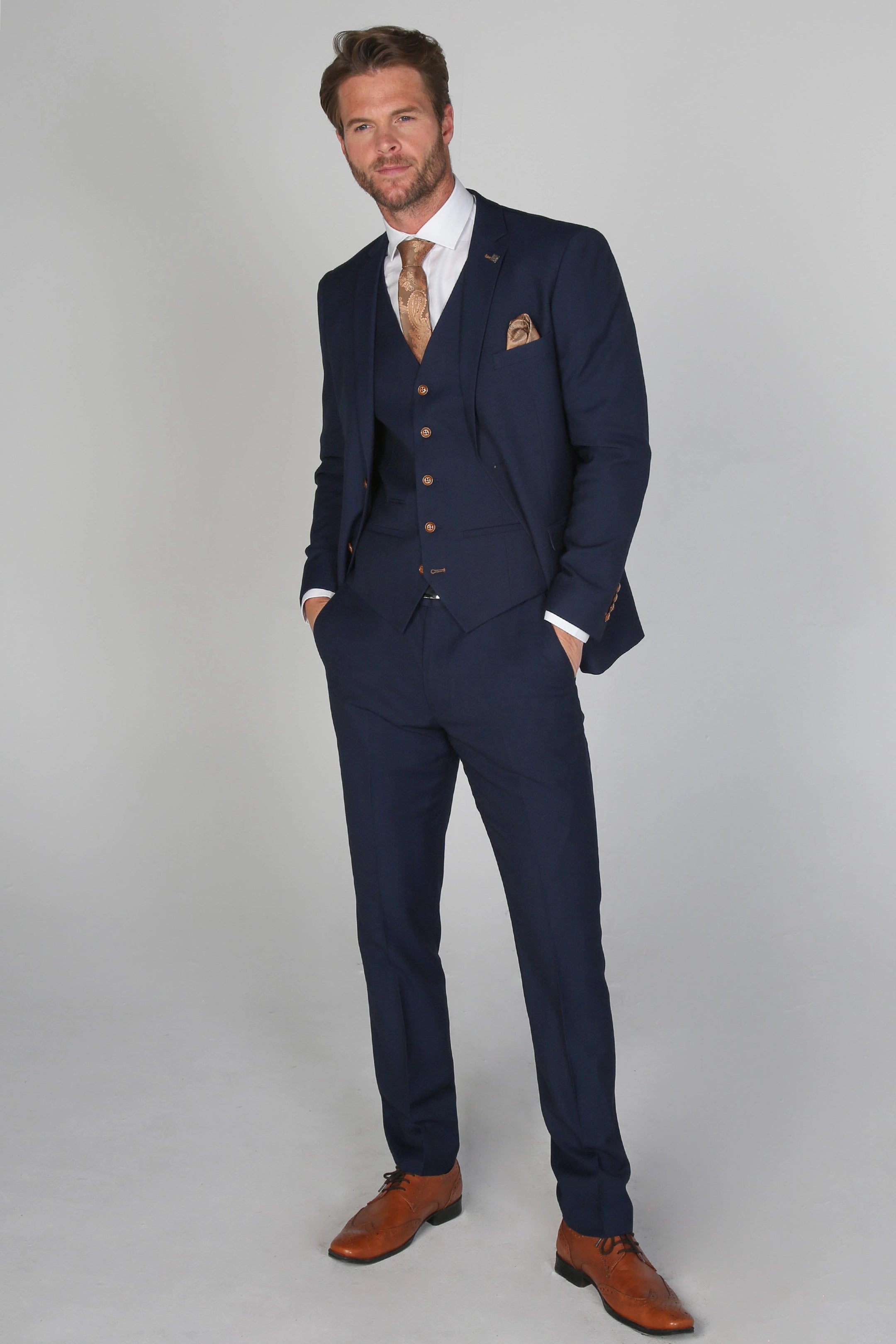 Mayfair Navy Three Piece Suit