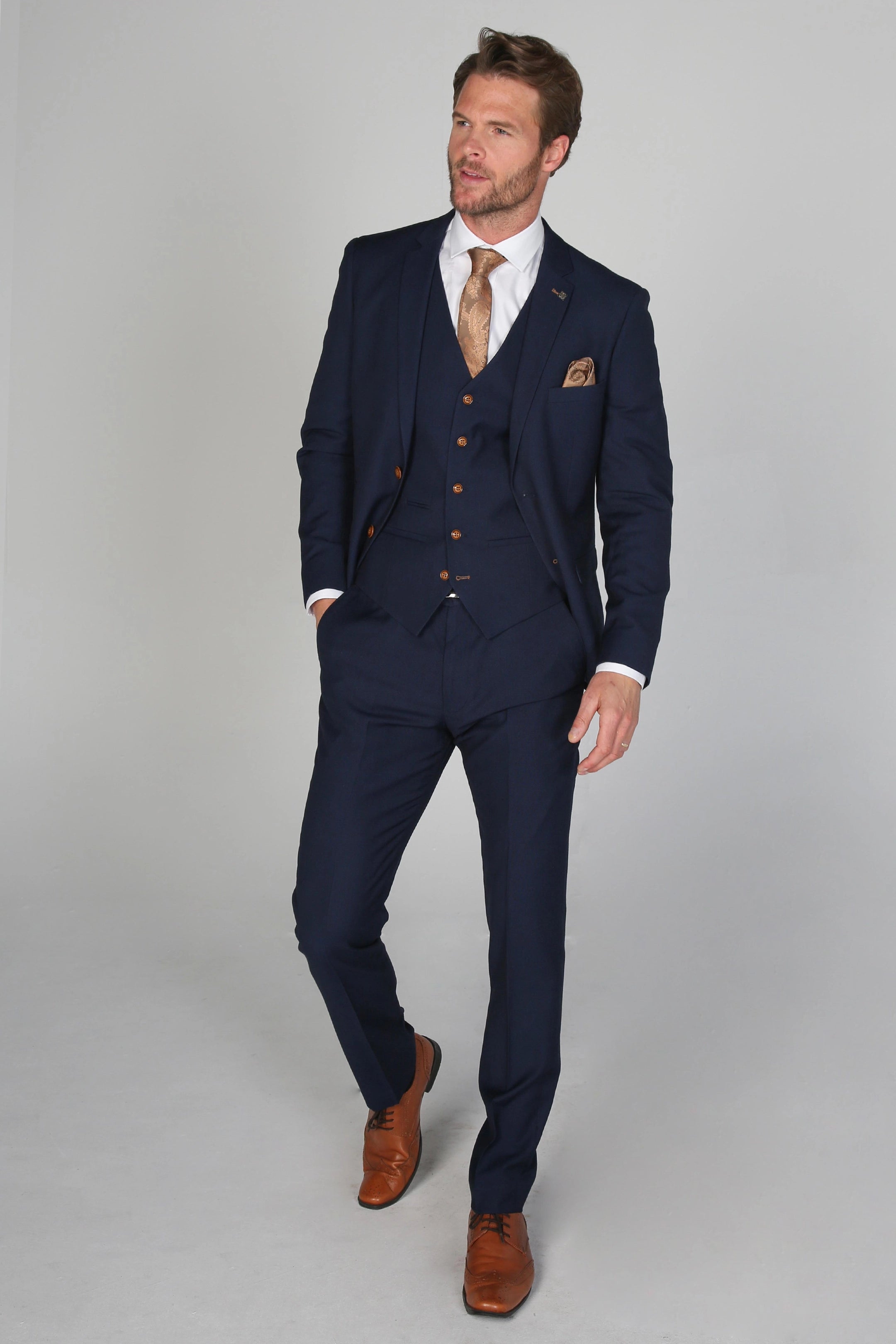 Mayfair Navy Three Piece Suit