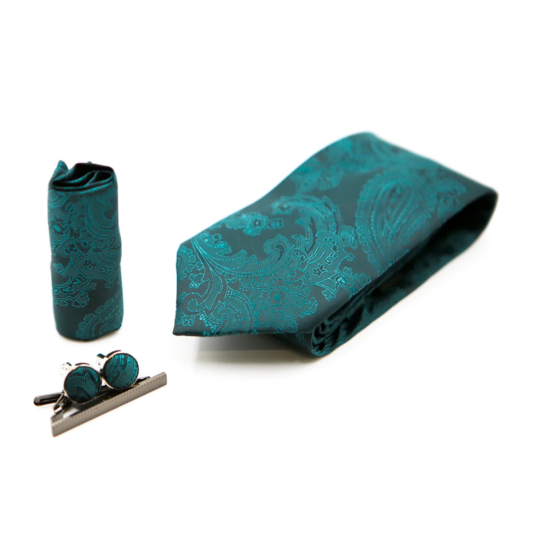 Green Paisley Tie Set