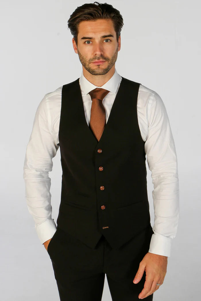 Mayfair Black Three Piece Suit